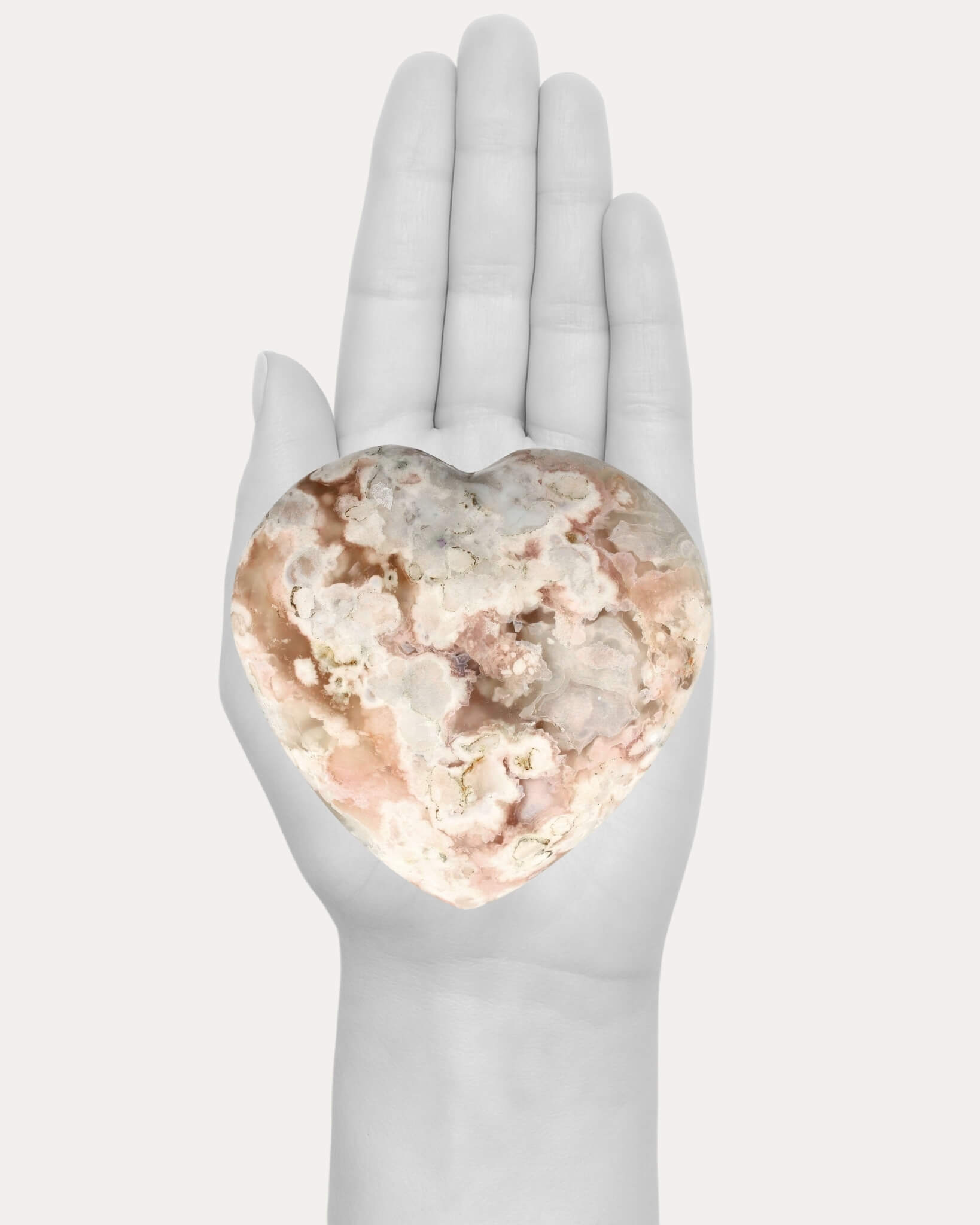 Flower Agate Heart - 27