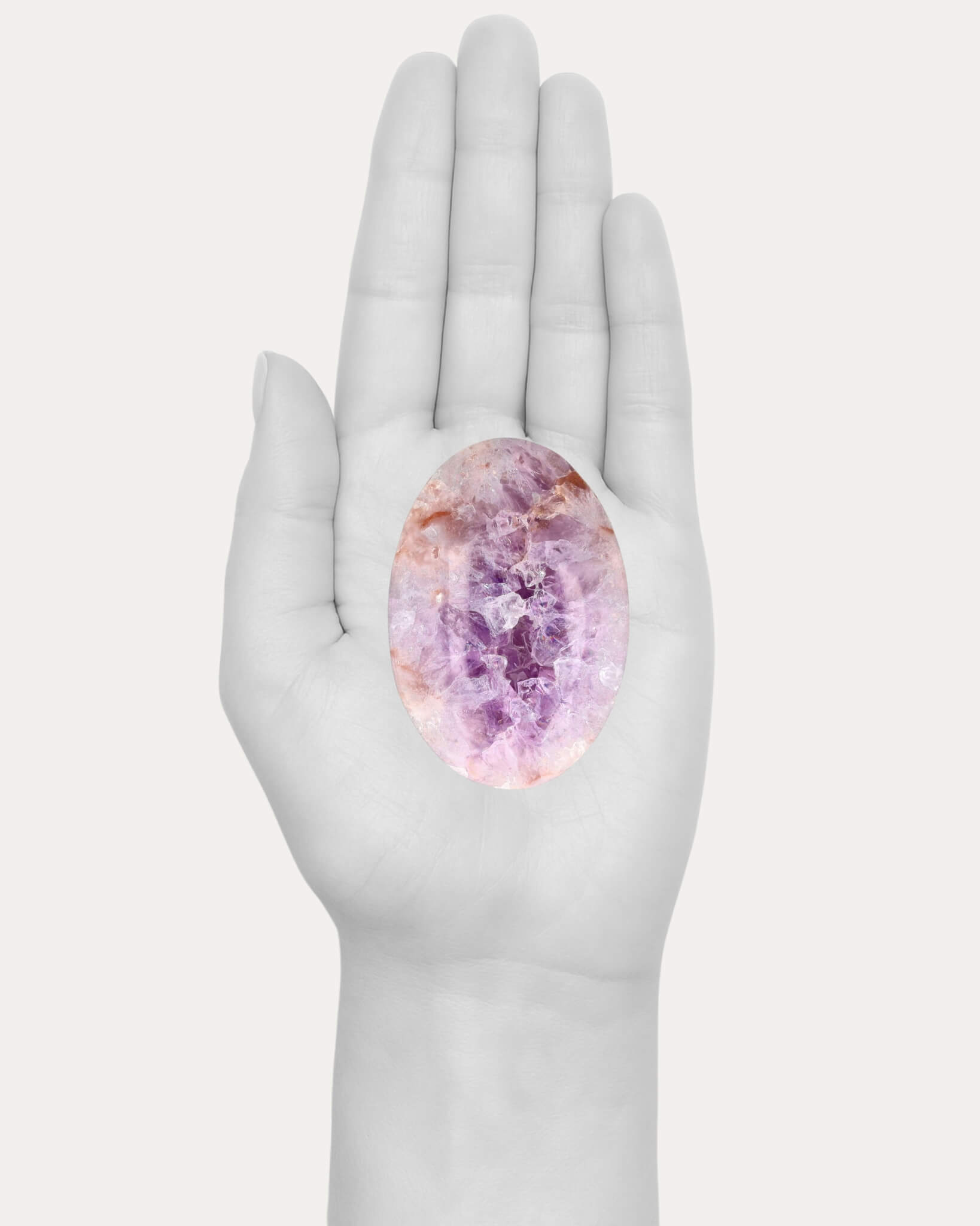Amethyst Flower Agate Palm - 25G