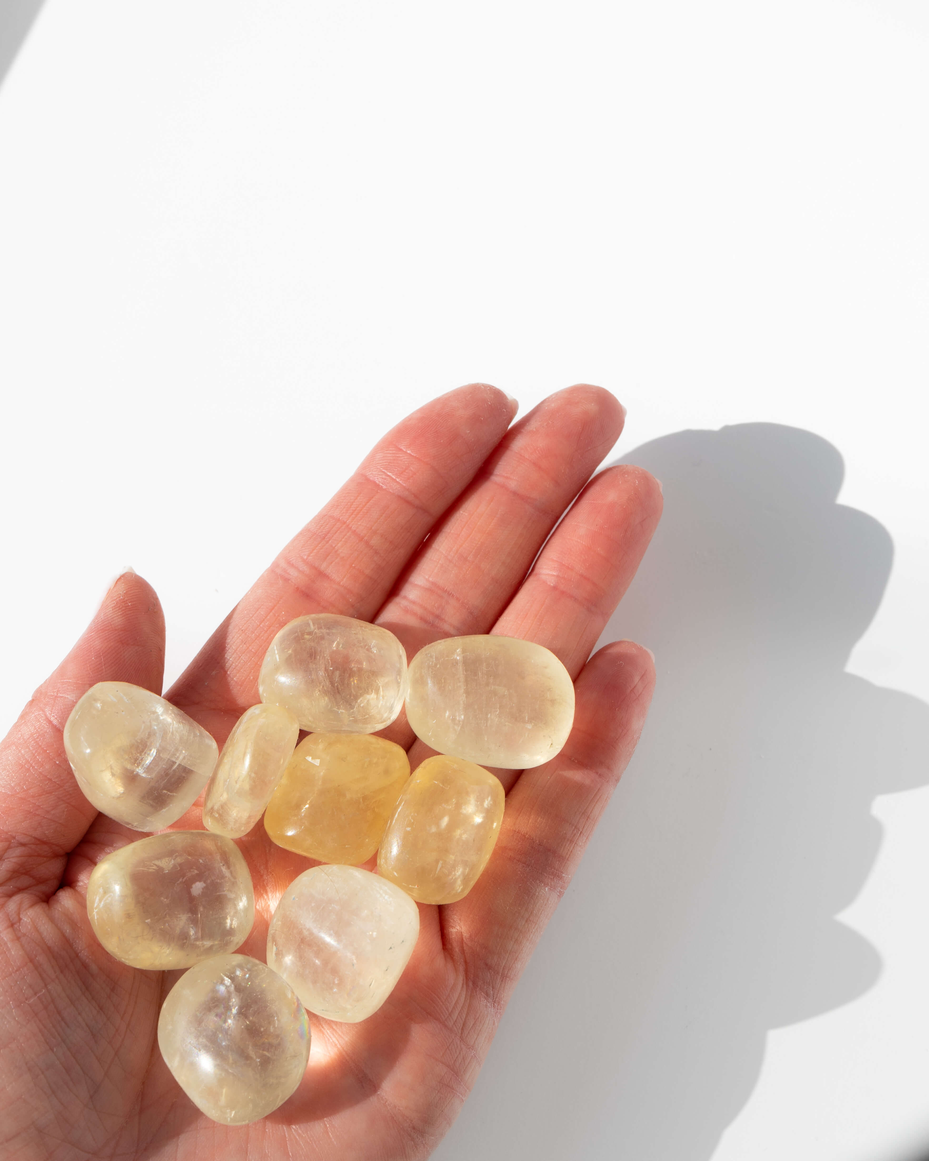 Optical Yellow Calcite Tumble Stone Healing Crystal