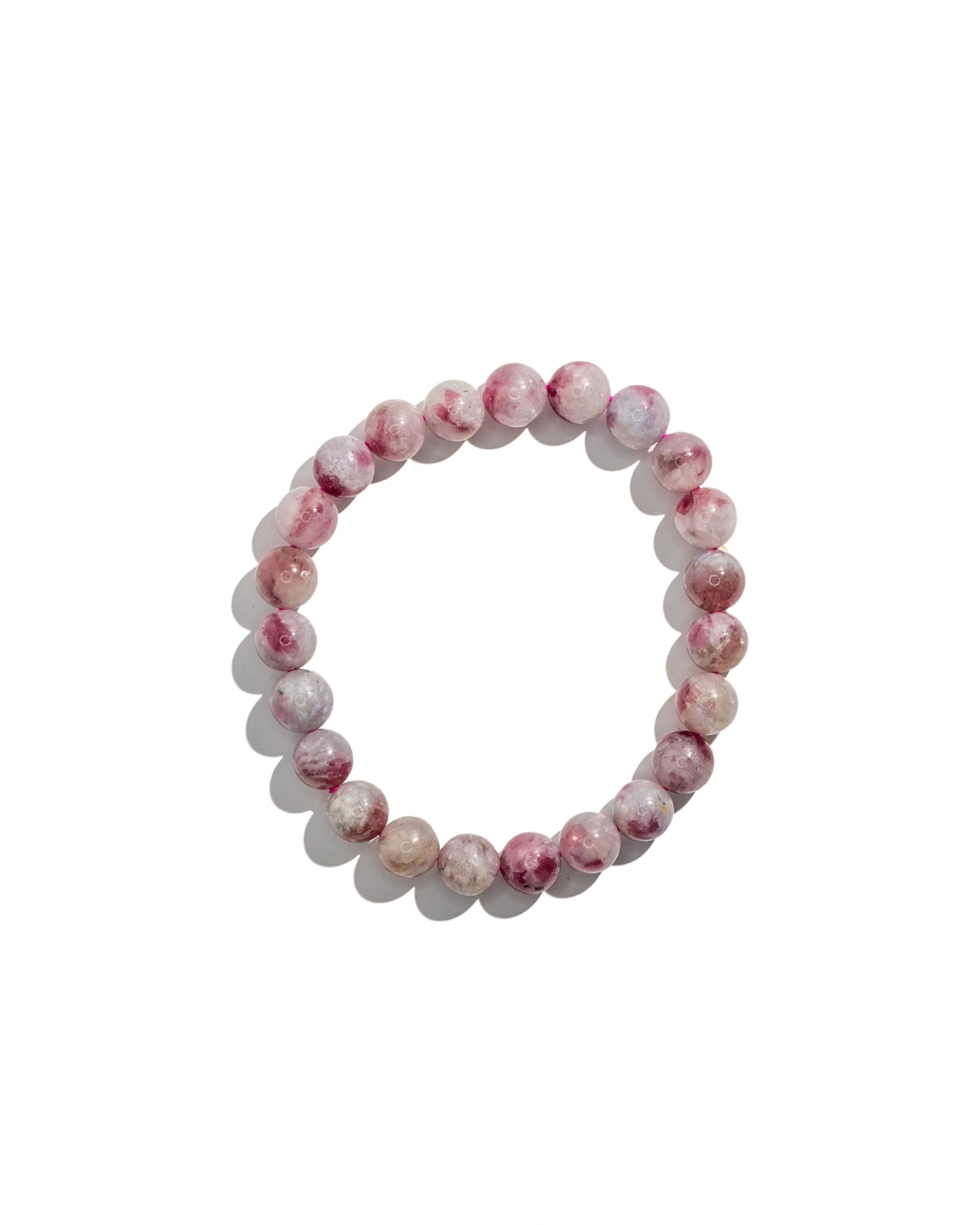 Pink Tourmaline in Quartz Bracelet