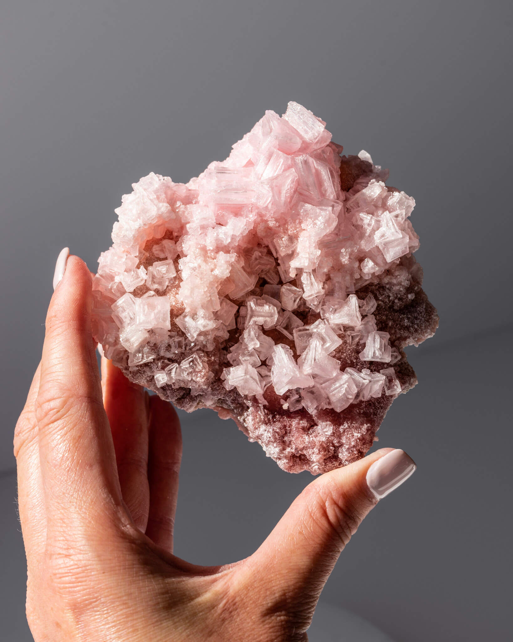 Pink Halite Cluster - 78