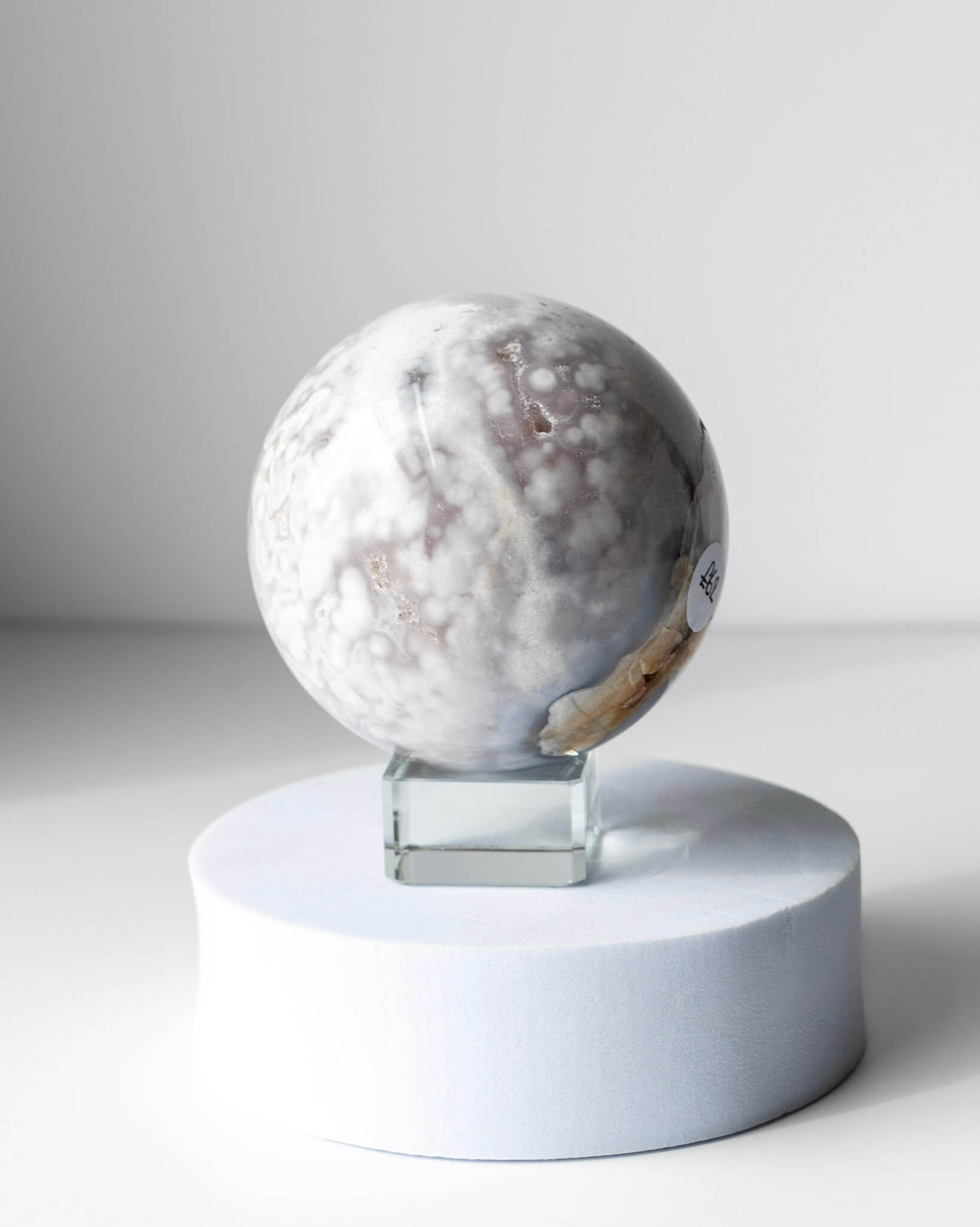 Lilac Flower Agate Sphere Healing Crystal