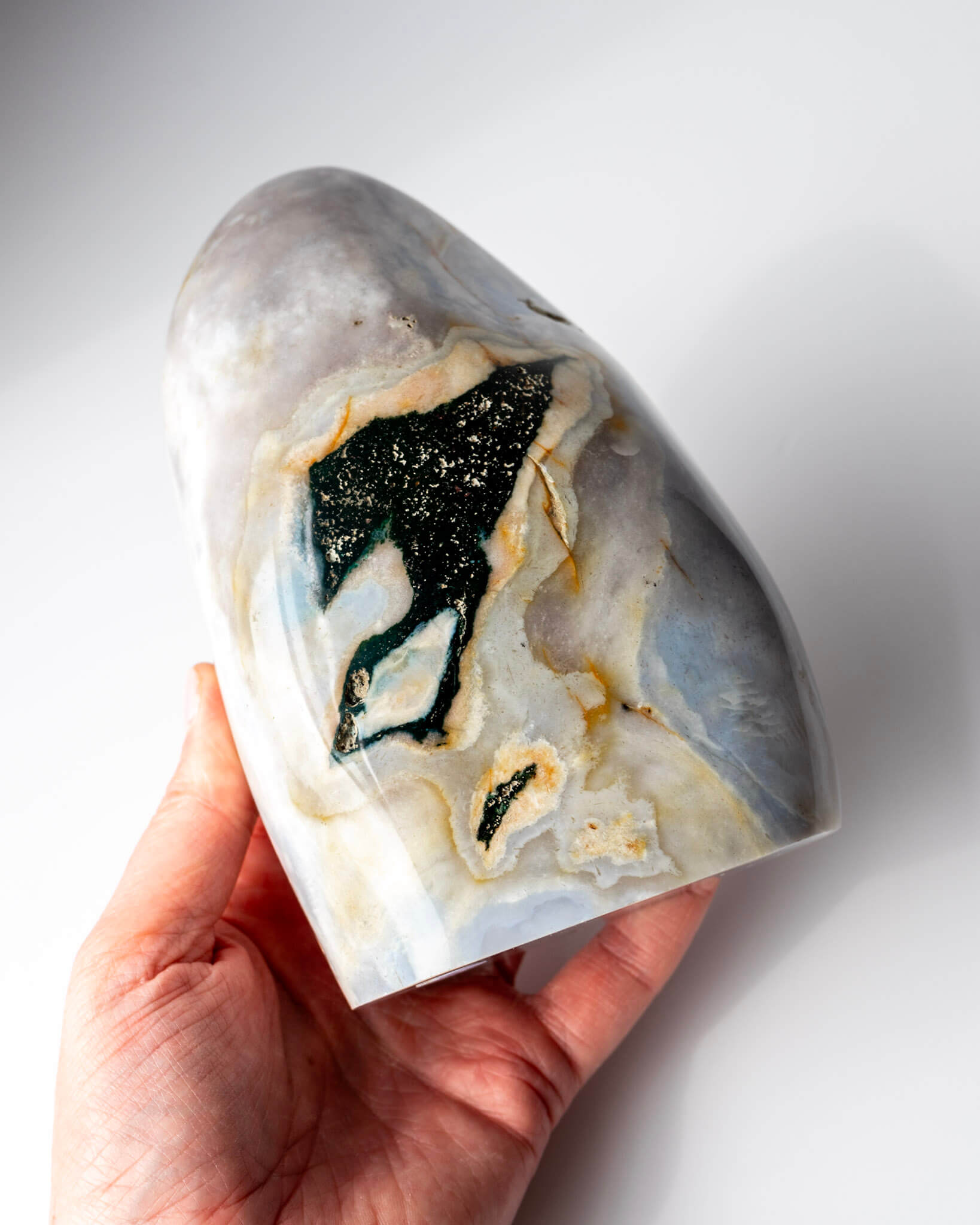 Agate With Amethyst Freeform Healing Crystal