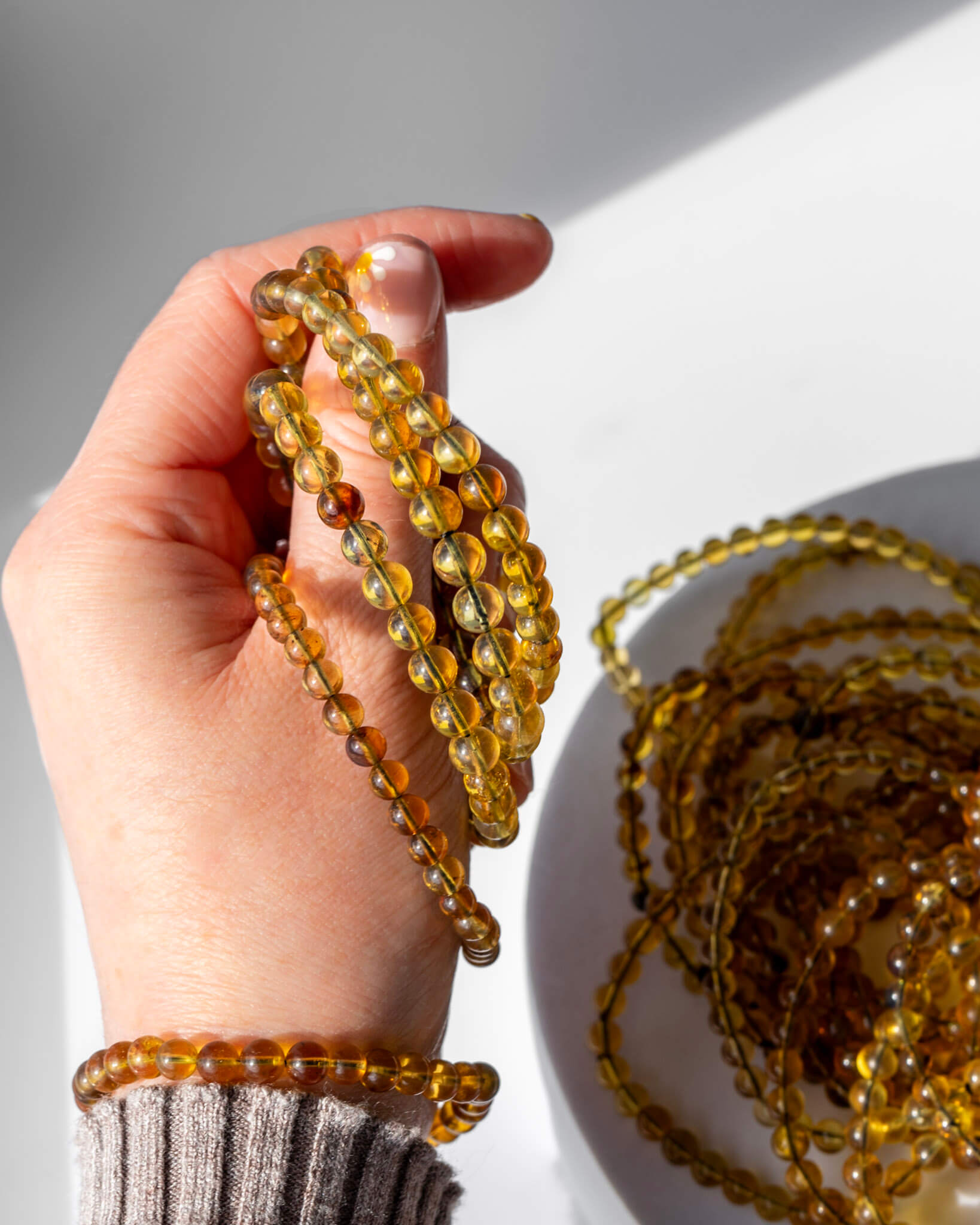 Amber 8mm Bracelet Healing Crystal