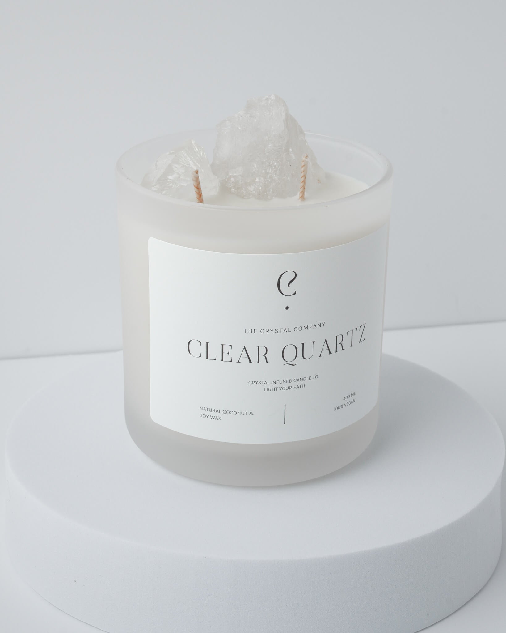 Clear Quartz Crystal Candle Healing Crystal