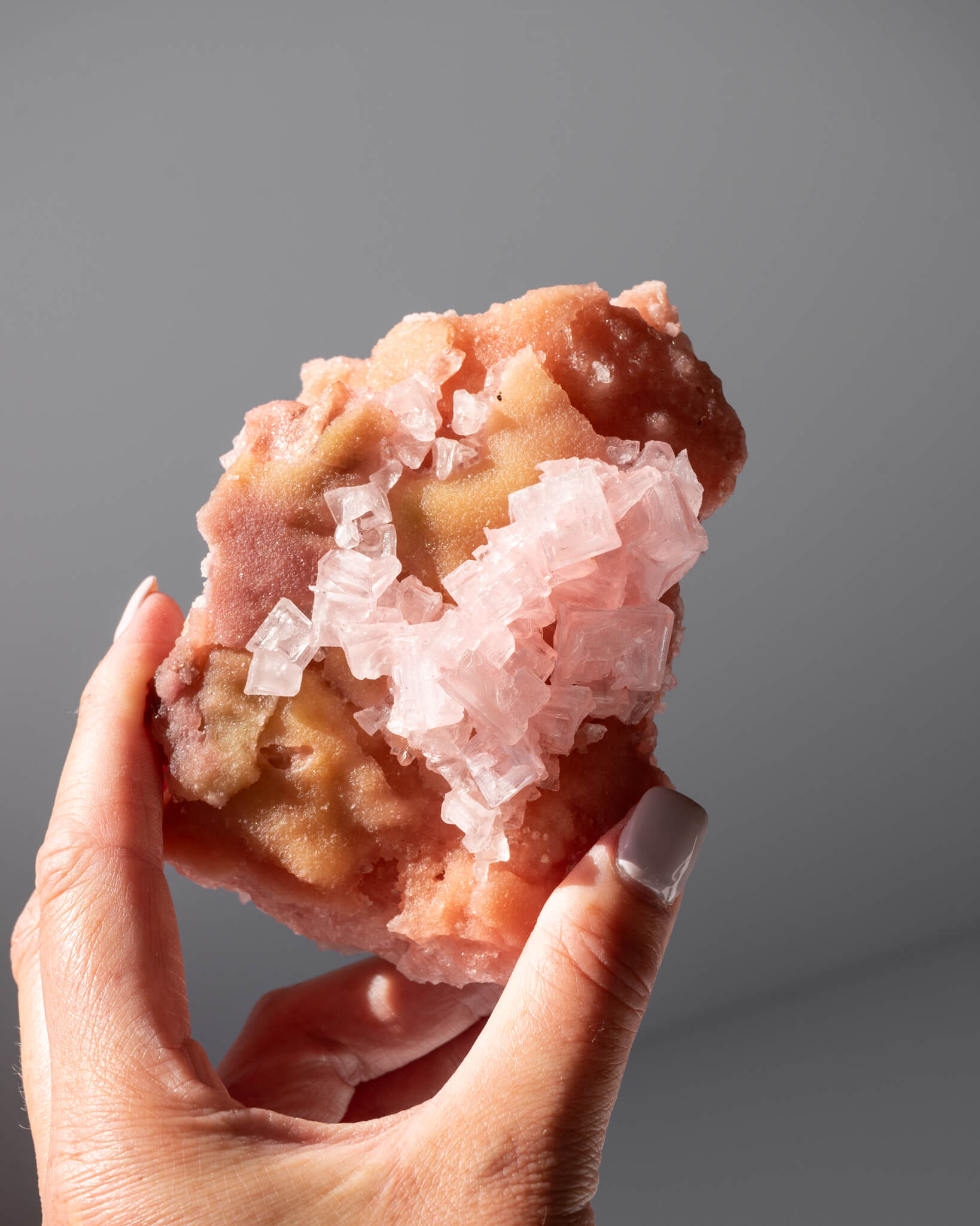 Pink Halite Cluster - 90