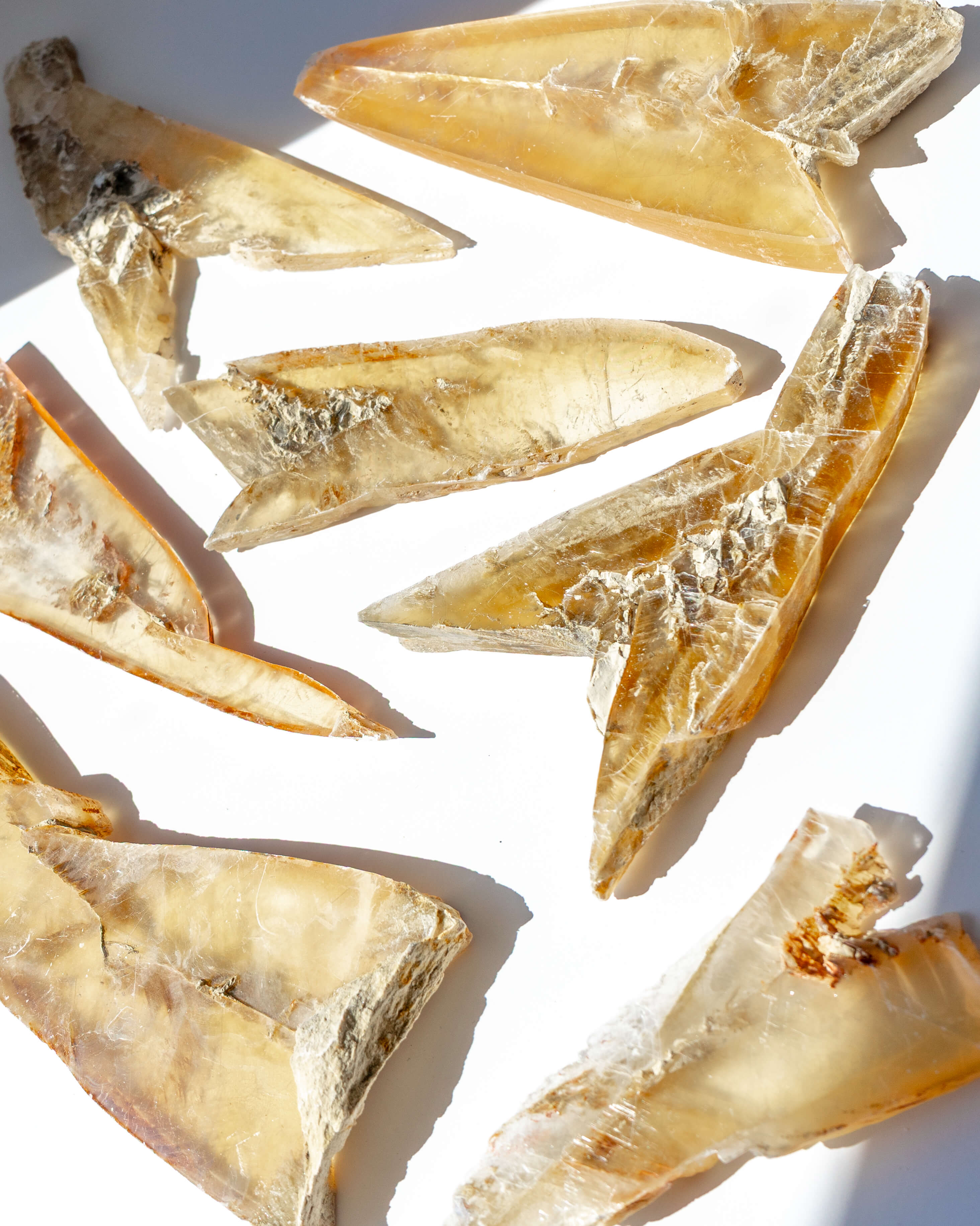Golden Selenite Crystal Blades