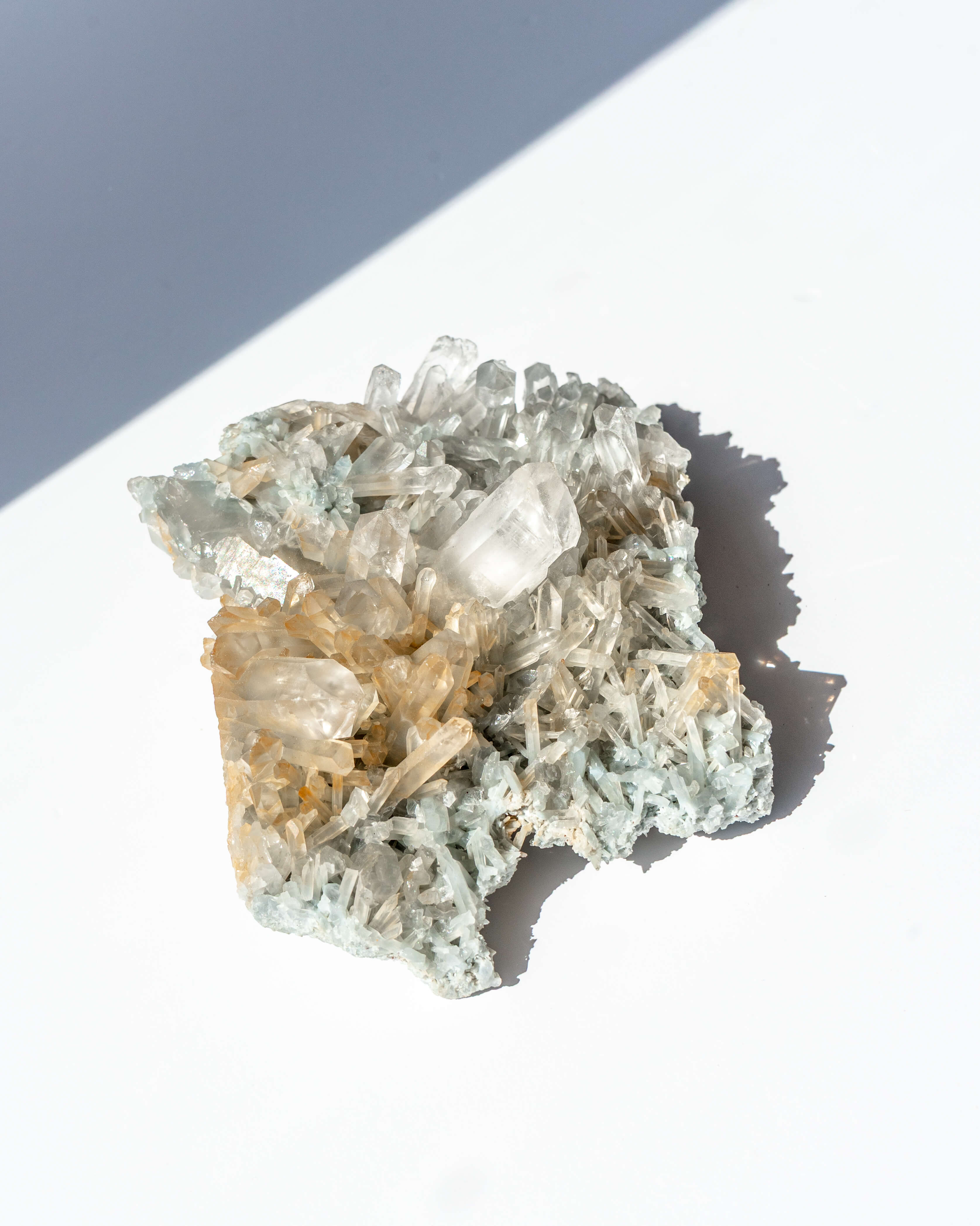 Blue Tara Golden Healer Crystal Cluster