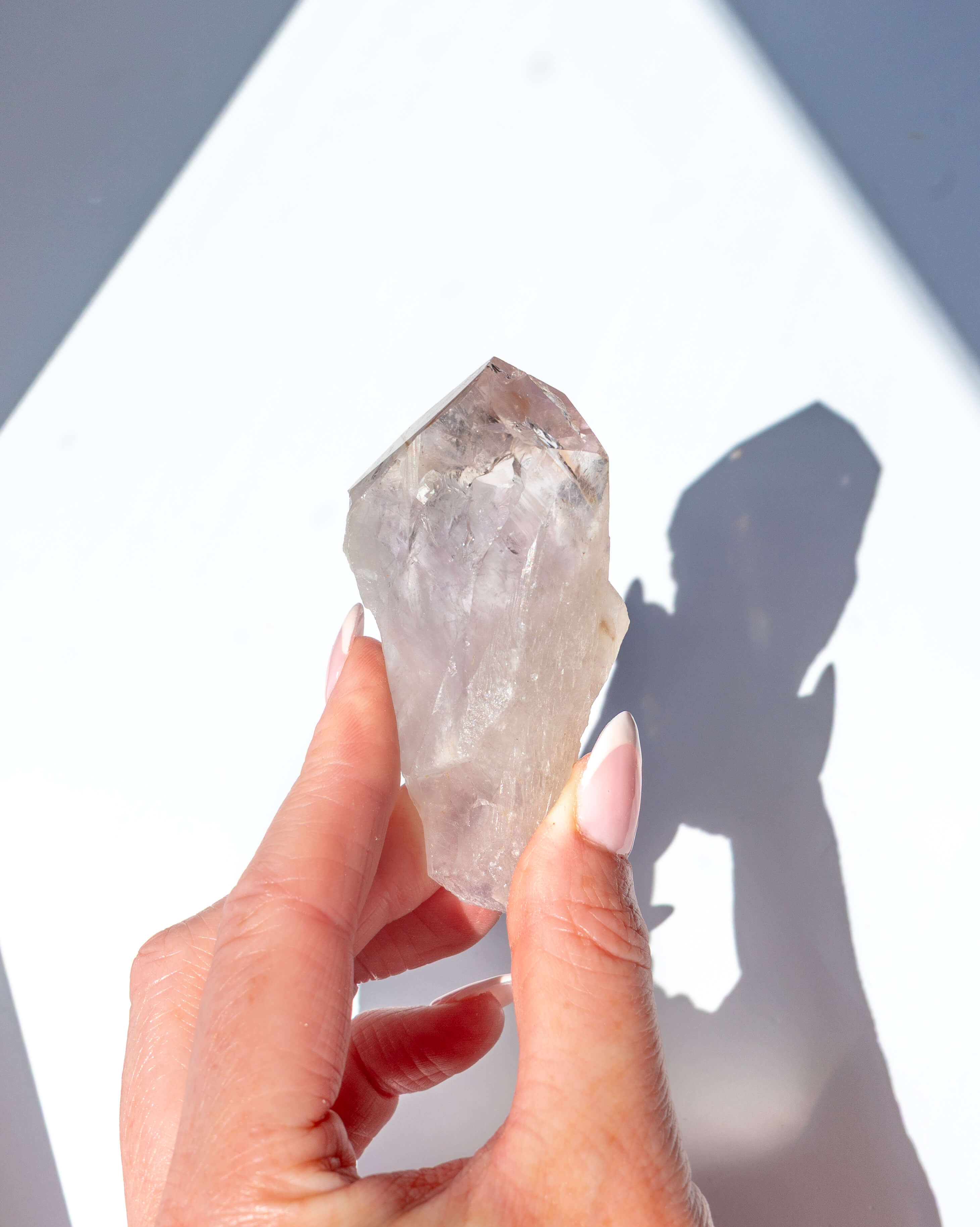 UV Reactive Phantom Powellite Amethyst Crystal Root - 28A