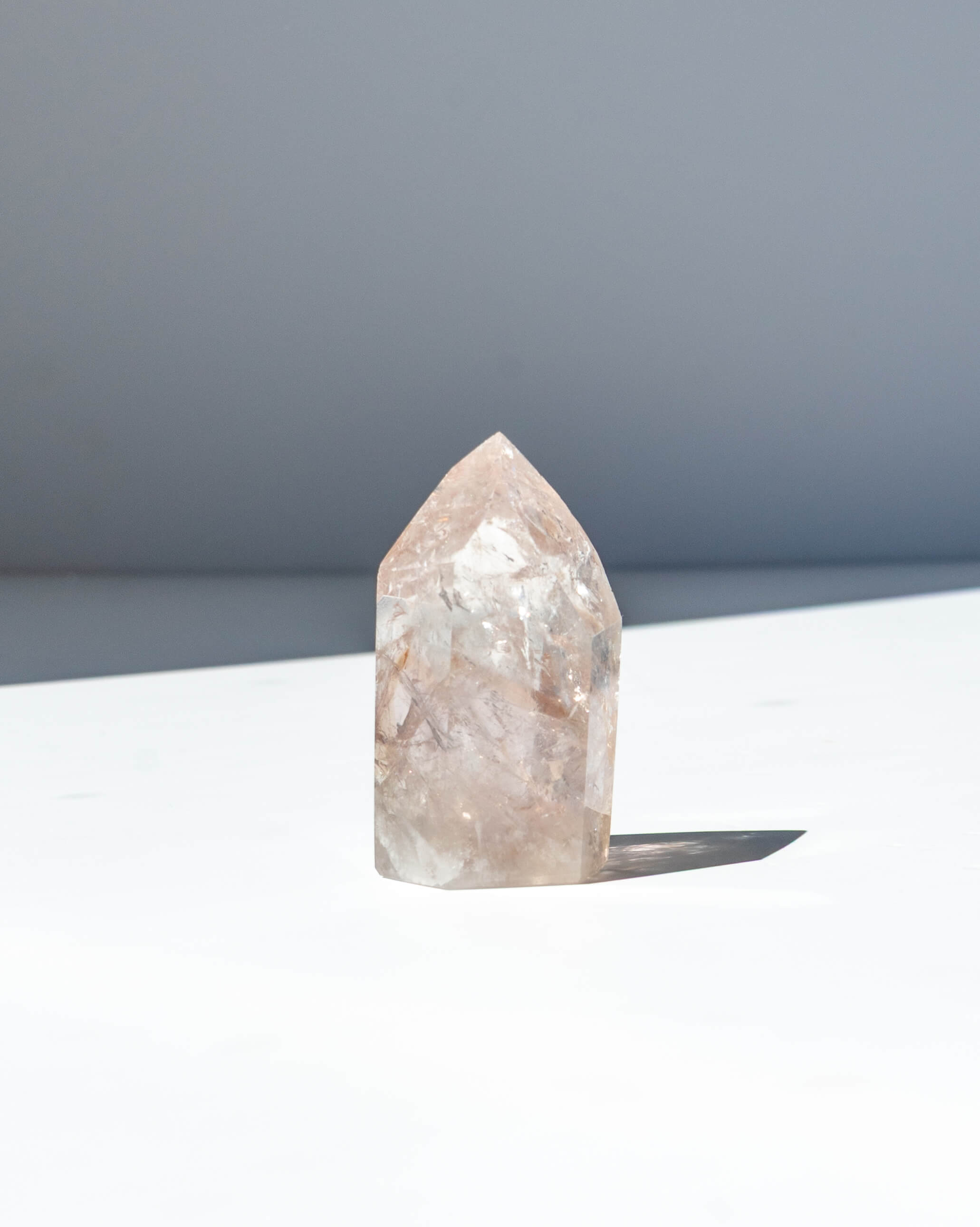 UV Reactive Phantom Powellite Amethyst Crystal Tower - 41