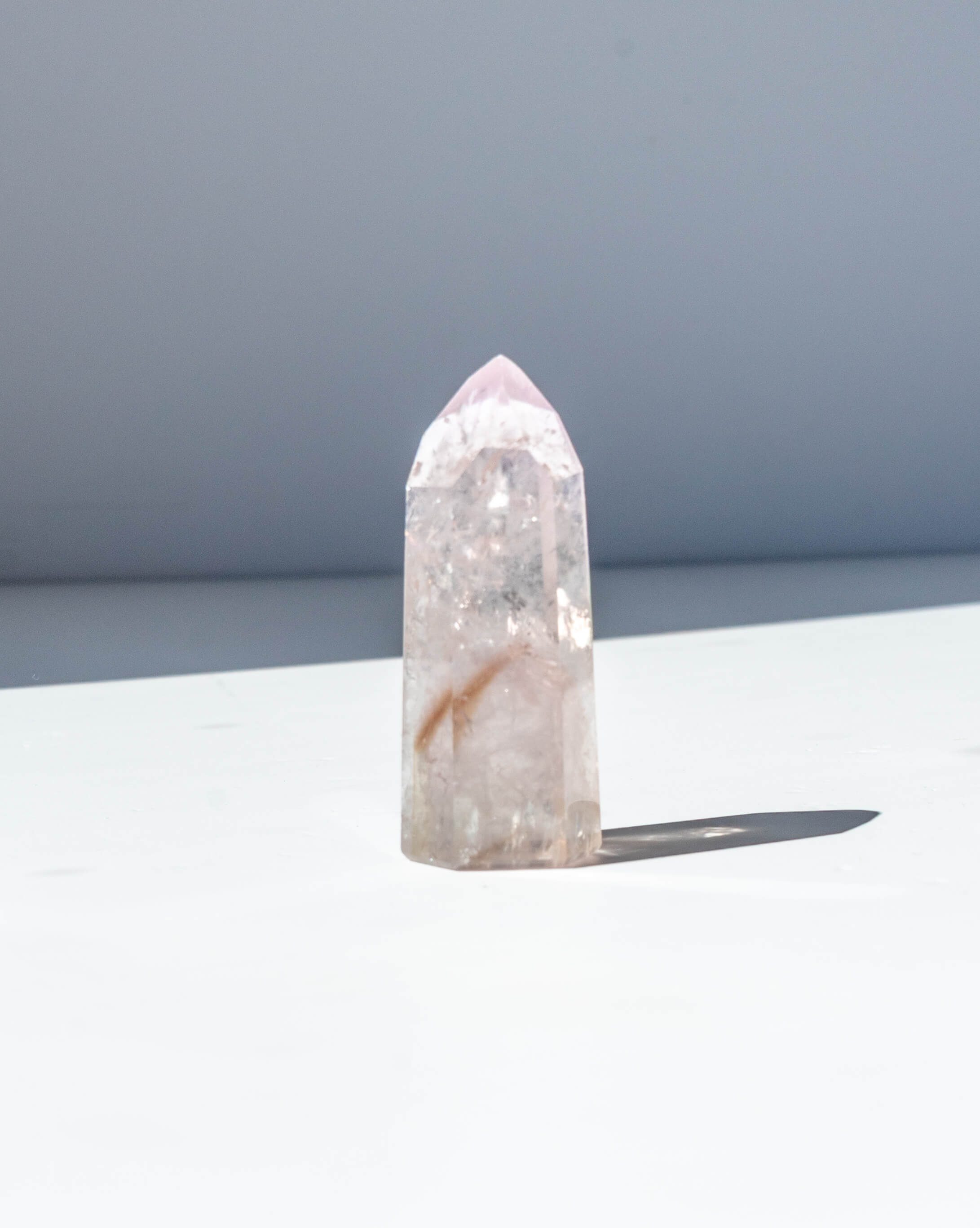 UV Reactive Phantom Powellite Amethyst Crystal Tower - 25