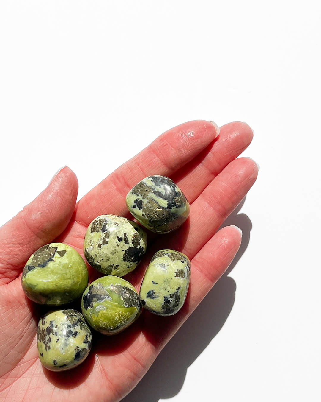 Serpentine & Pyrite Tumble Stone Healing Crystal