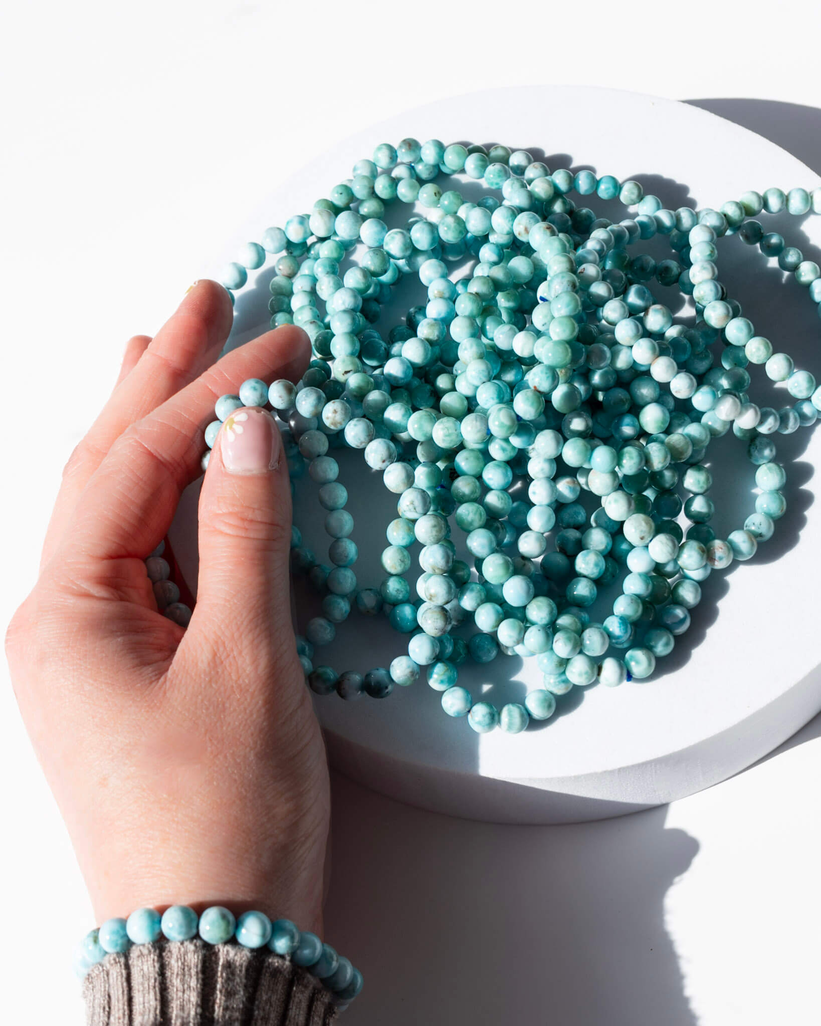 Larimar 8mm Bracelet Healing Crystal