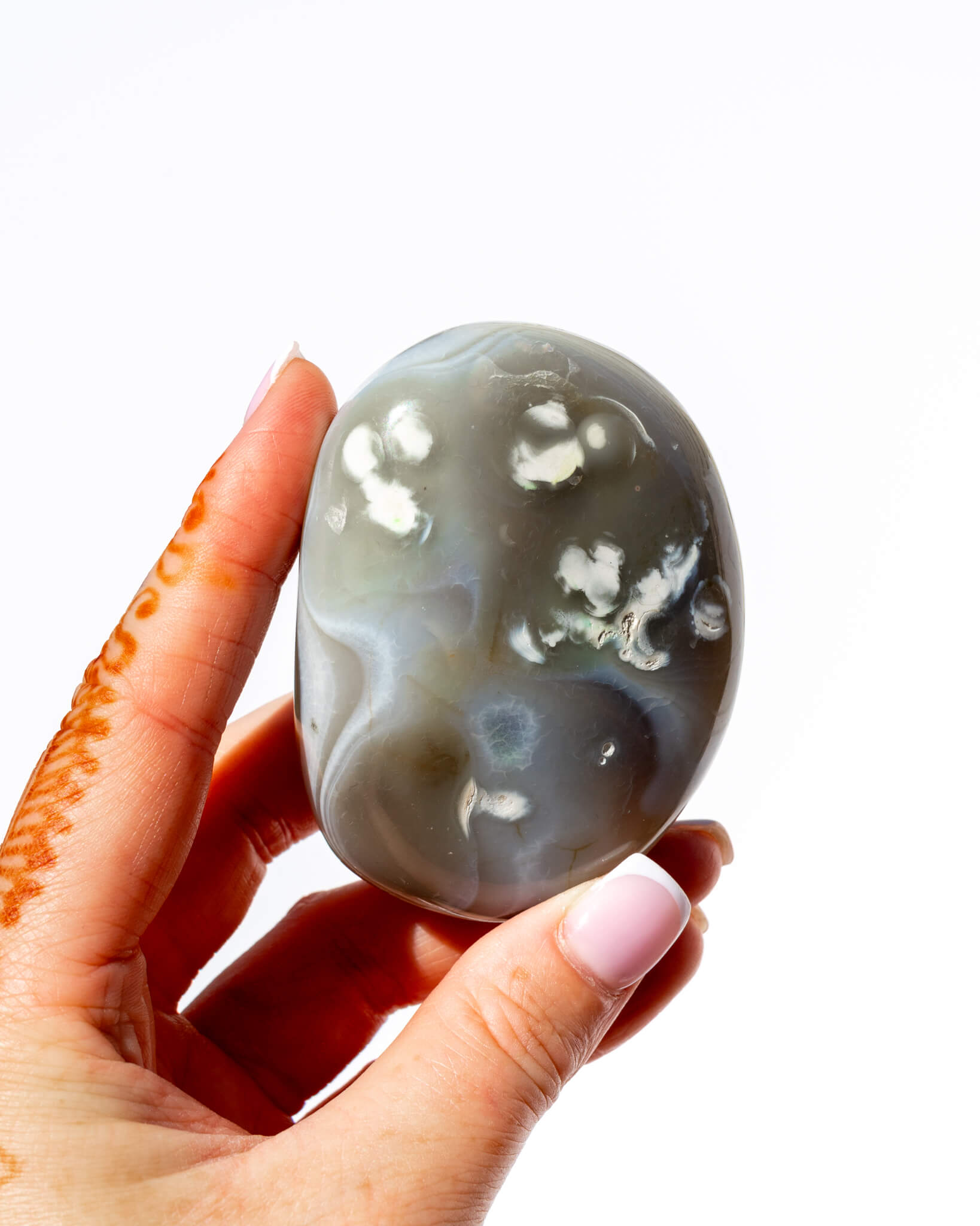 Orca Agate Palm Stone Healing Crystal