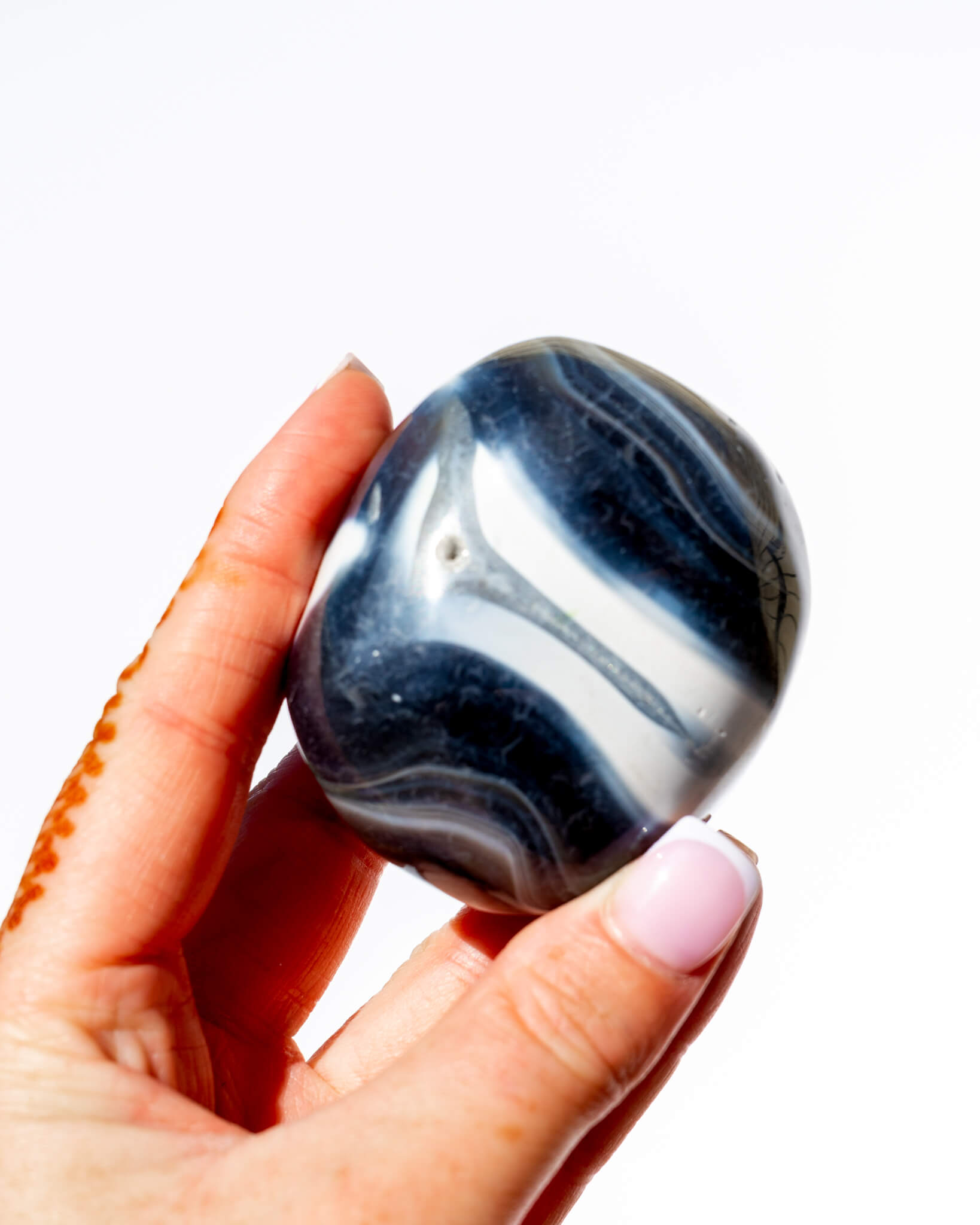 Orca Agate Palm Stone Healing Crystal