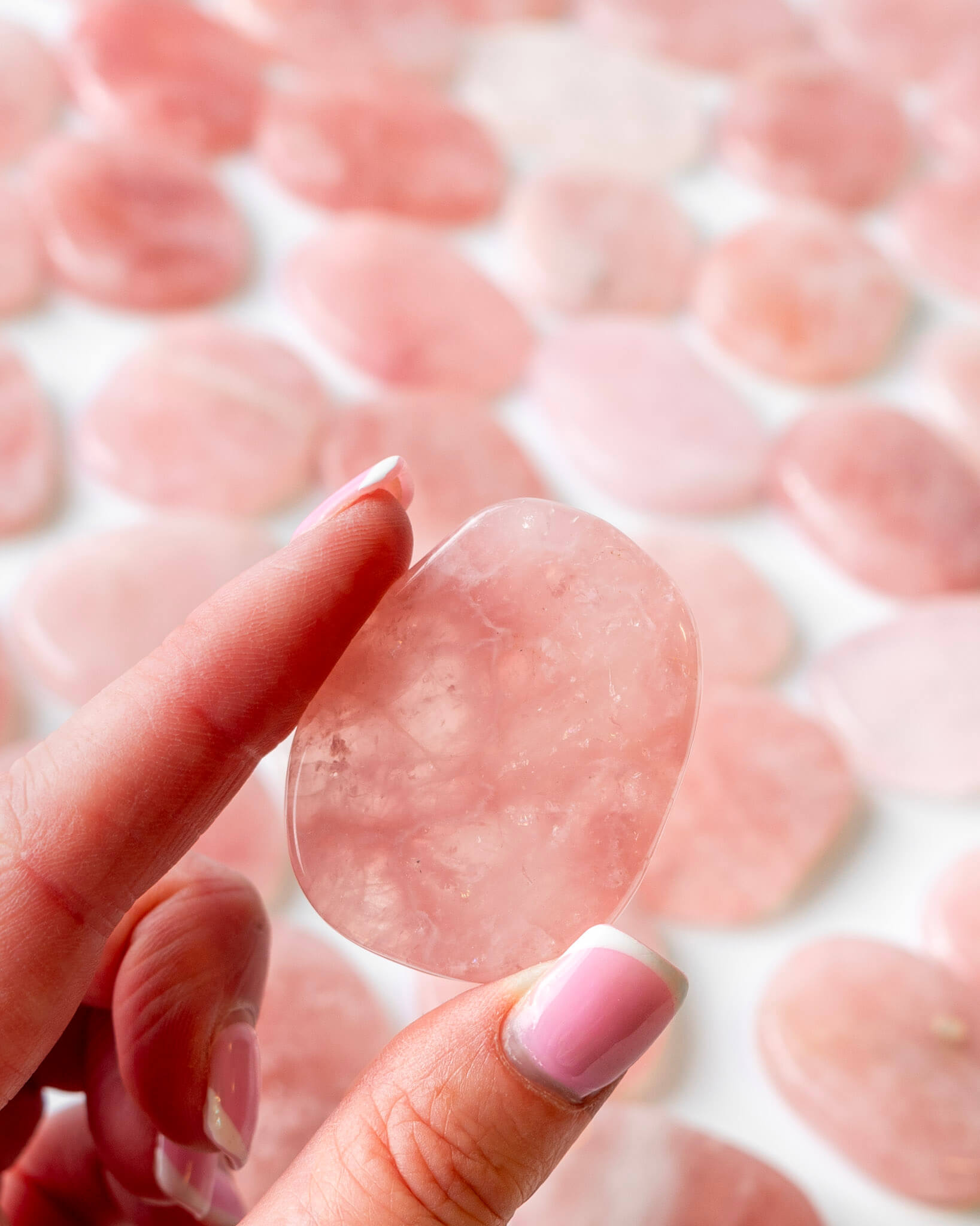 Rose Quartz Worry Stone Healing Crystal