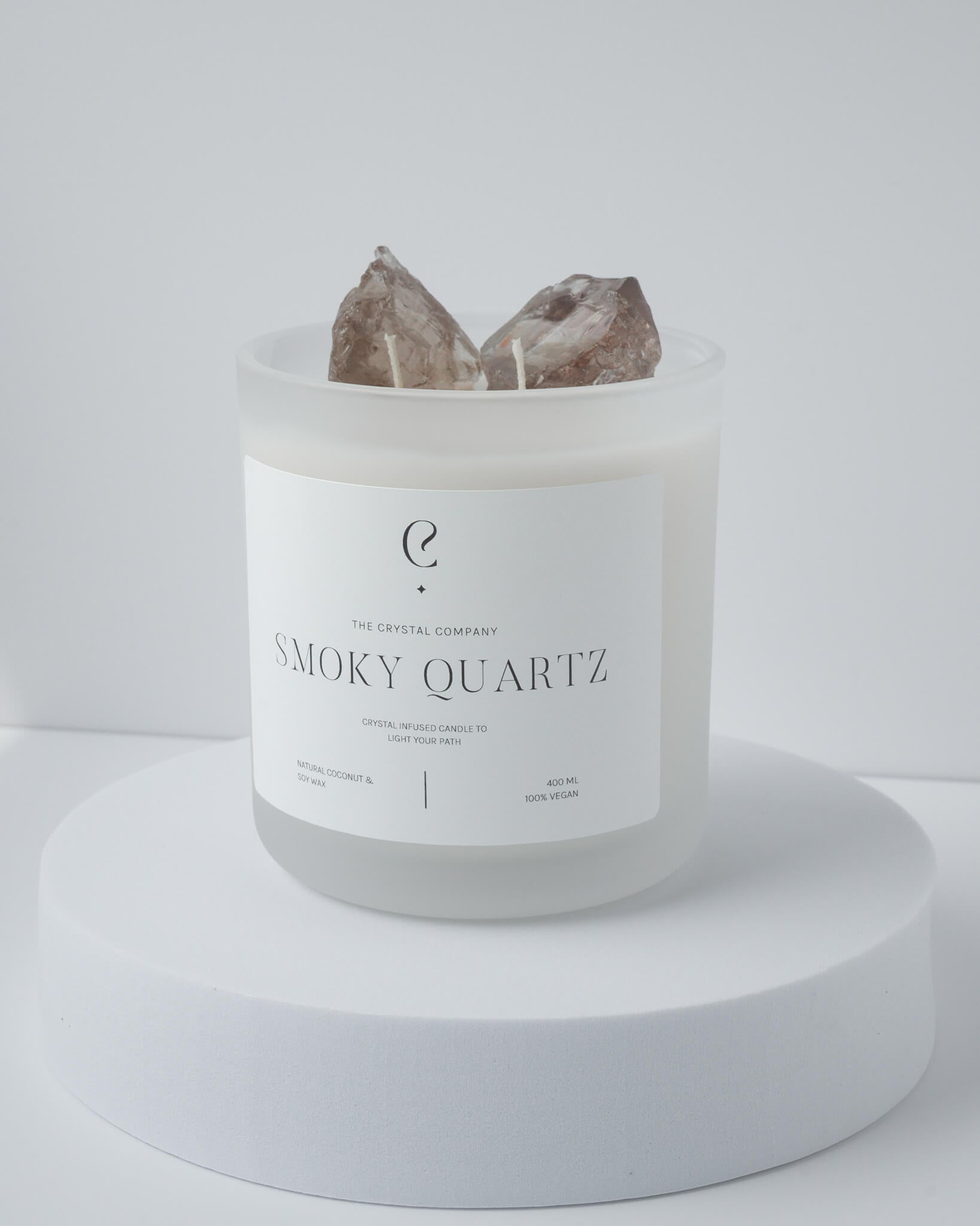 Smoky Quartz Crystal Candle Healing Crystal