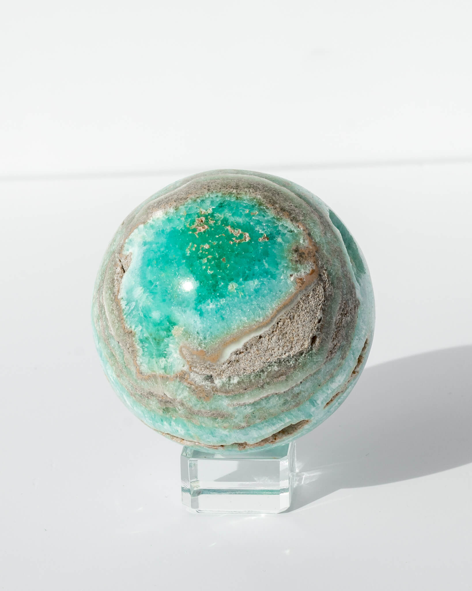 Blue Aragonite Sphere Healing Crystal