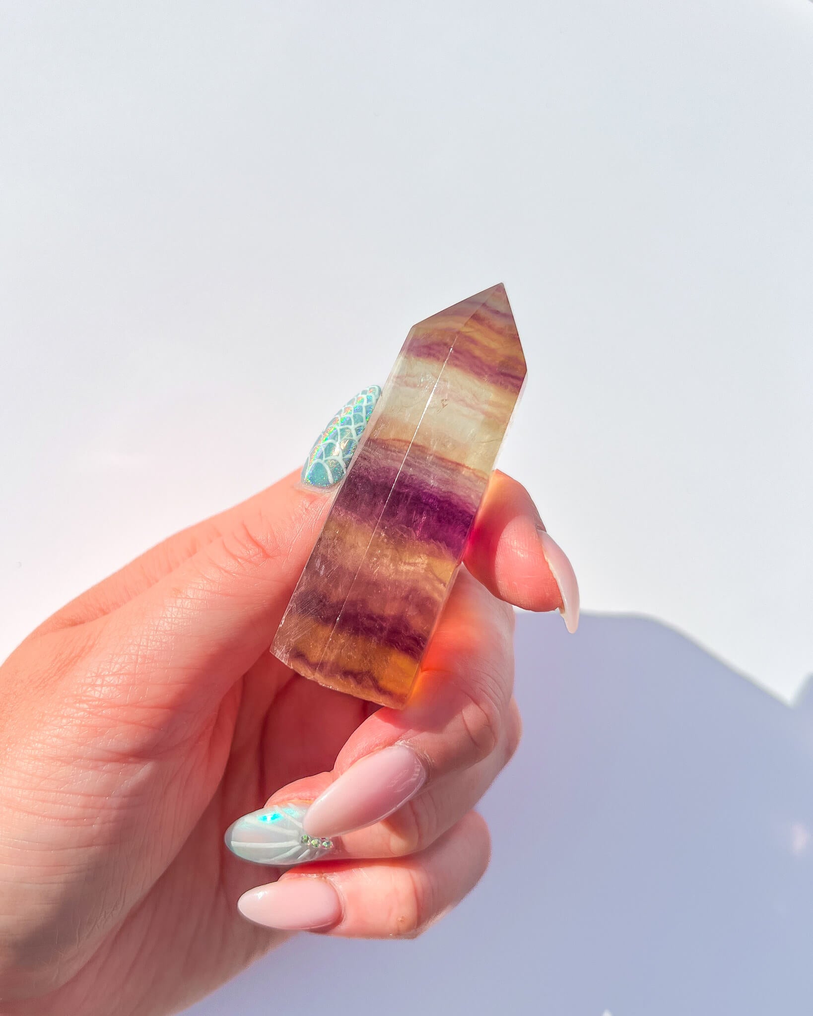 Candy Fluorite Point Healing Crystal