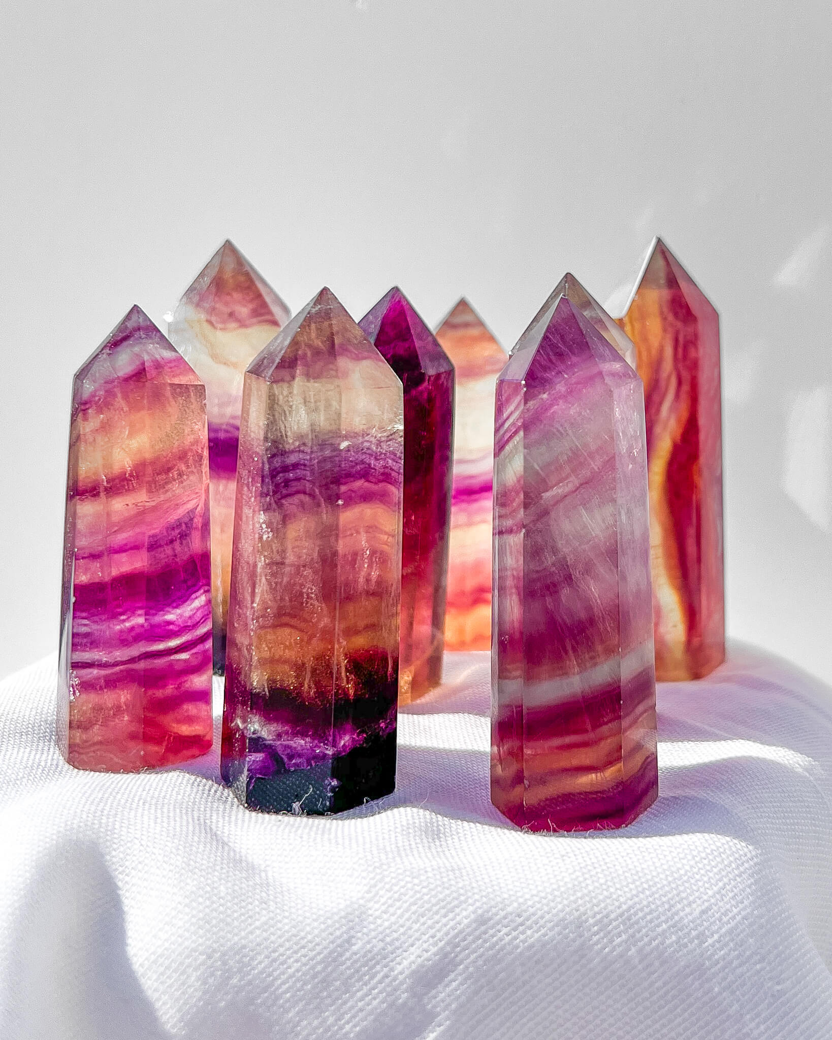 Candy Fluorite Point Healing Crystal