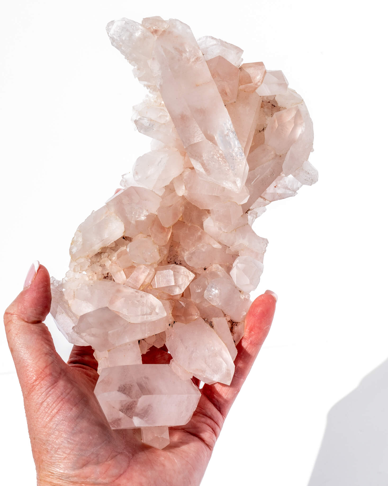 Rose Quartz Cluster Pink Himalayan Samadhi Quartz Samadhi Quartz