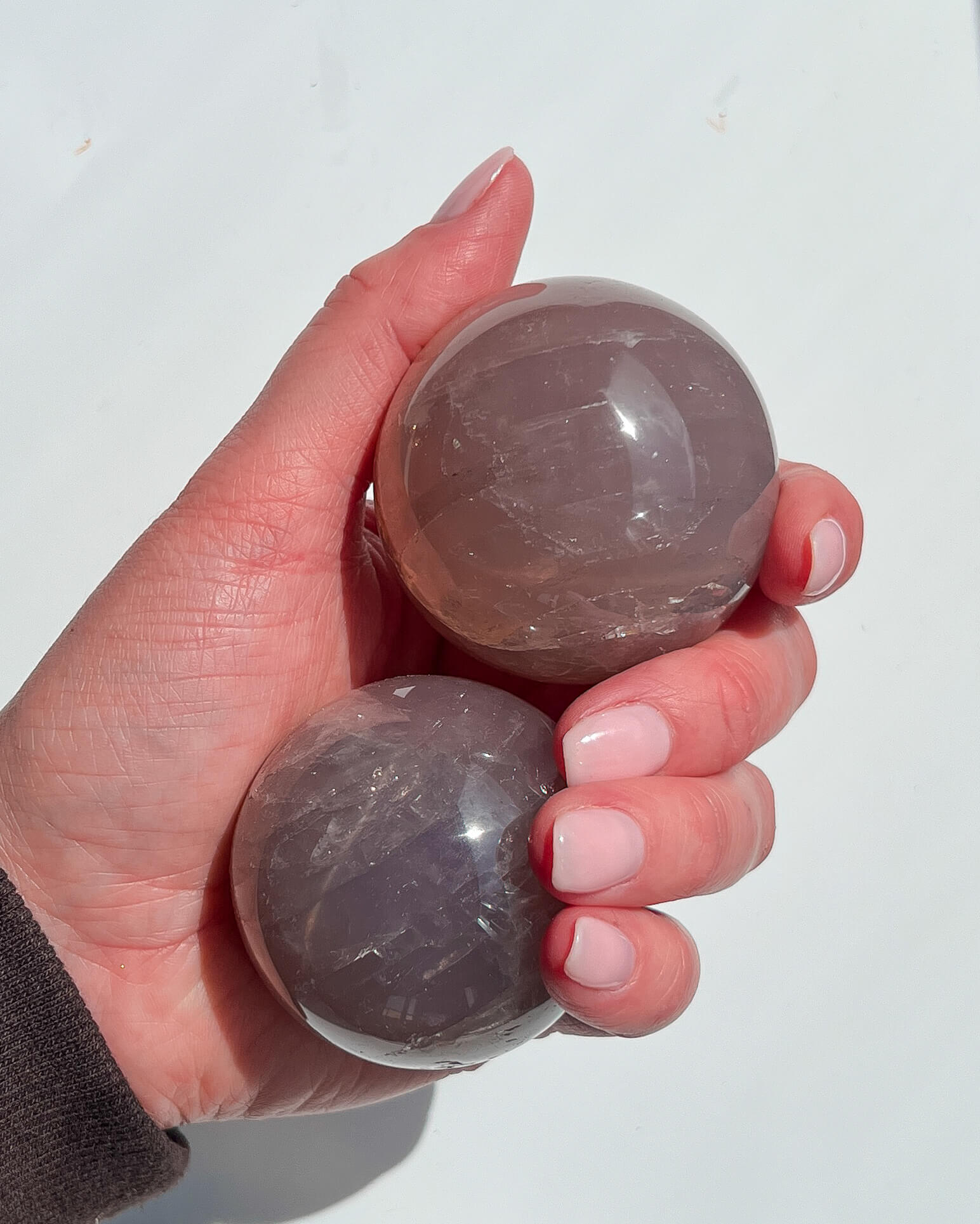Lavender Rose Quartz Sphere Healing Crystal