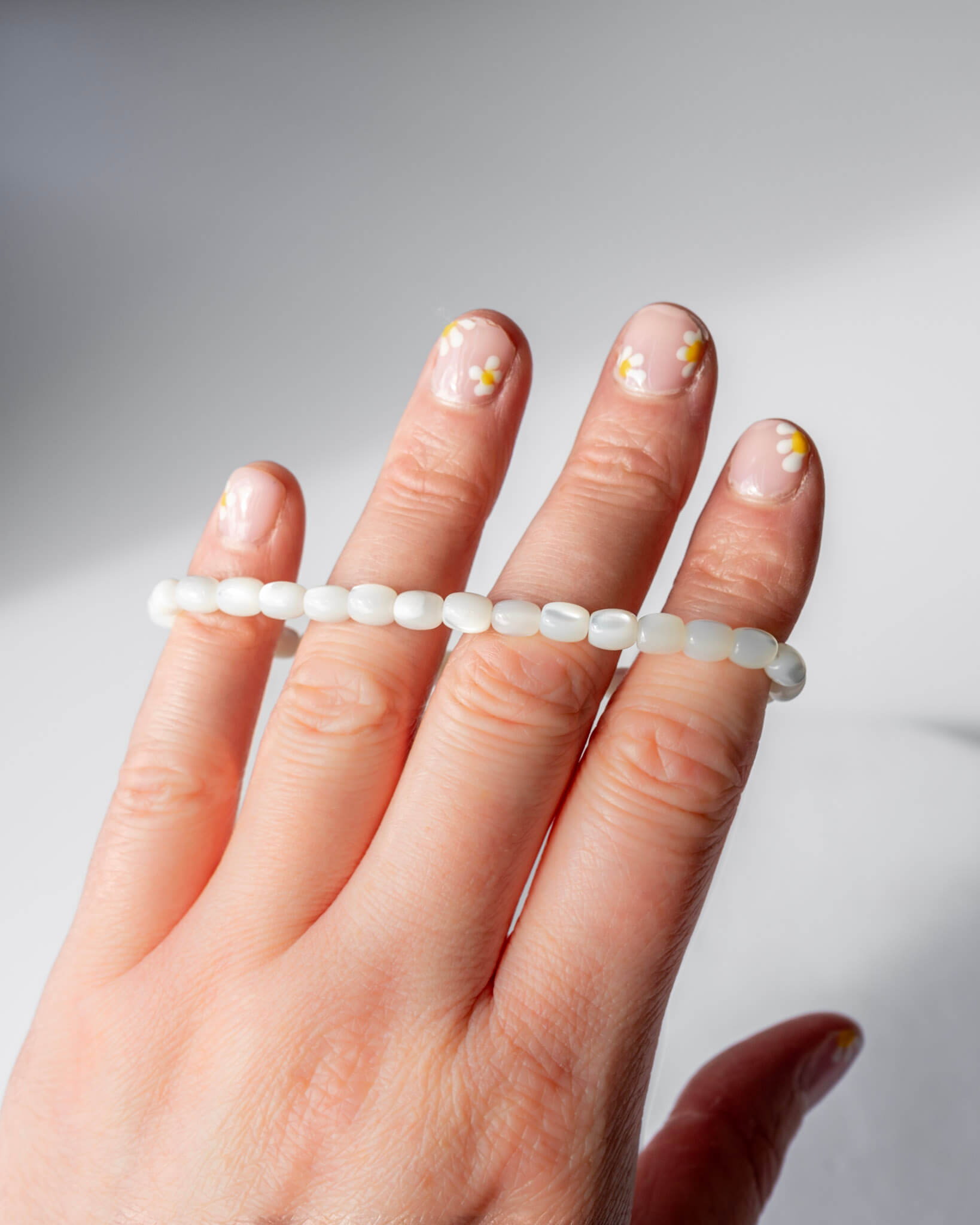 Mother of Pearl 3mm Bracelet Healing Crystal