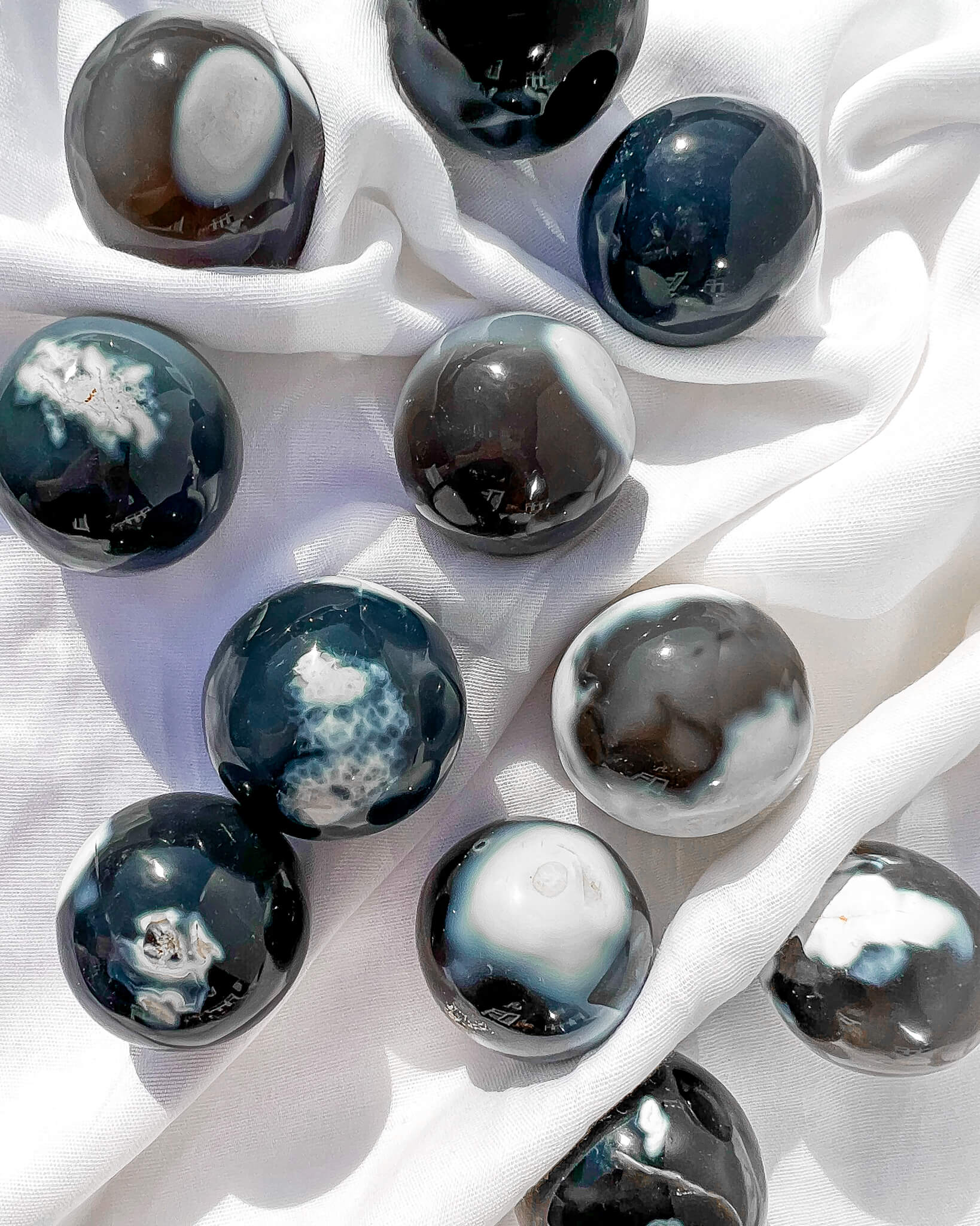 Orca Agate Sphere Healing Crystal