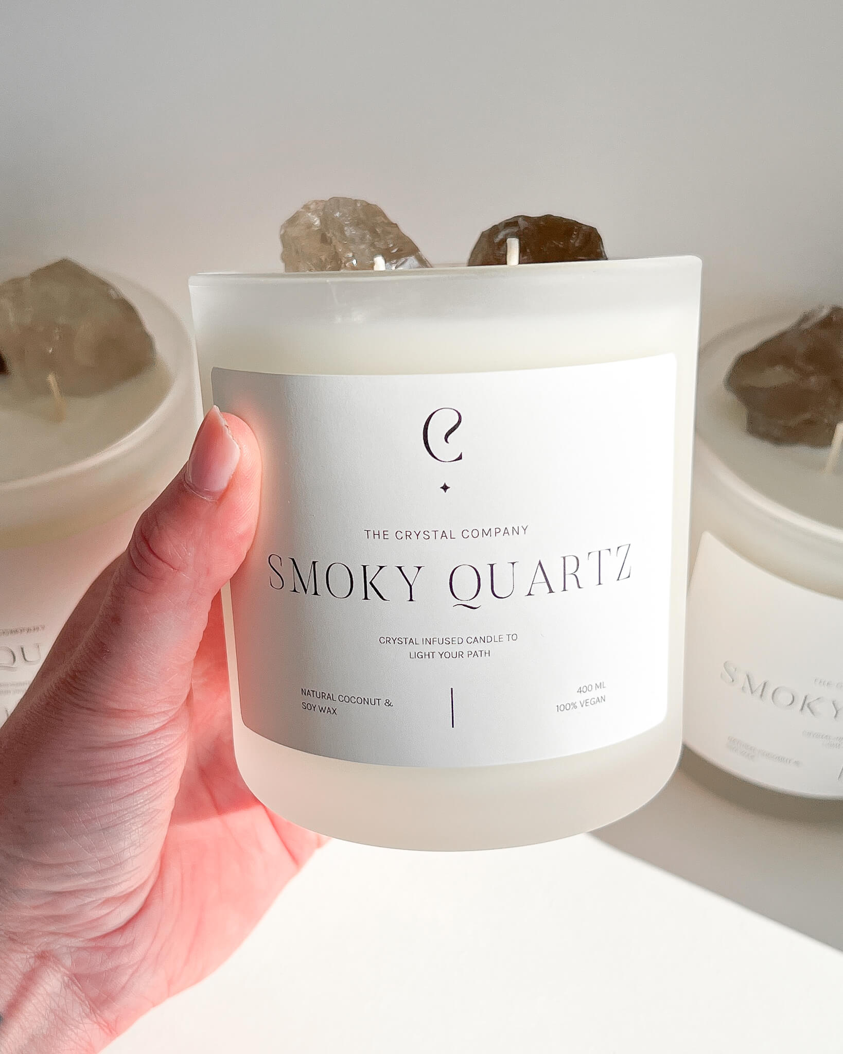 Smoky Quartz Crystal Candle Healing Crystal
