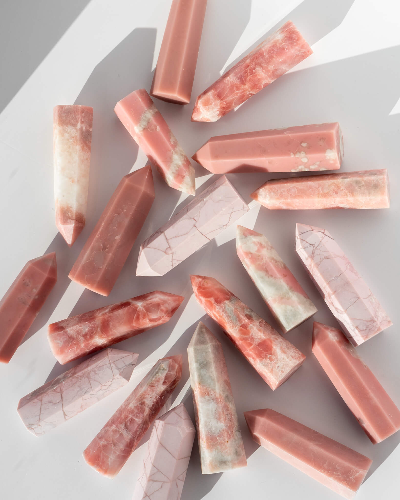 Pink Opal Point Healing Crystal