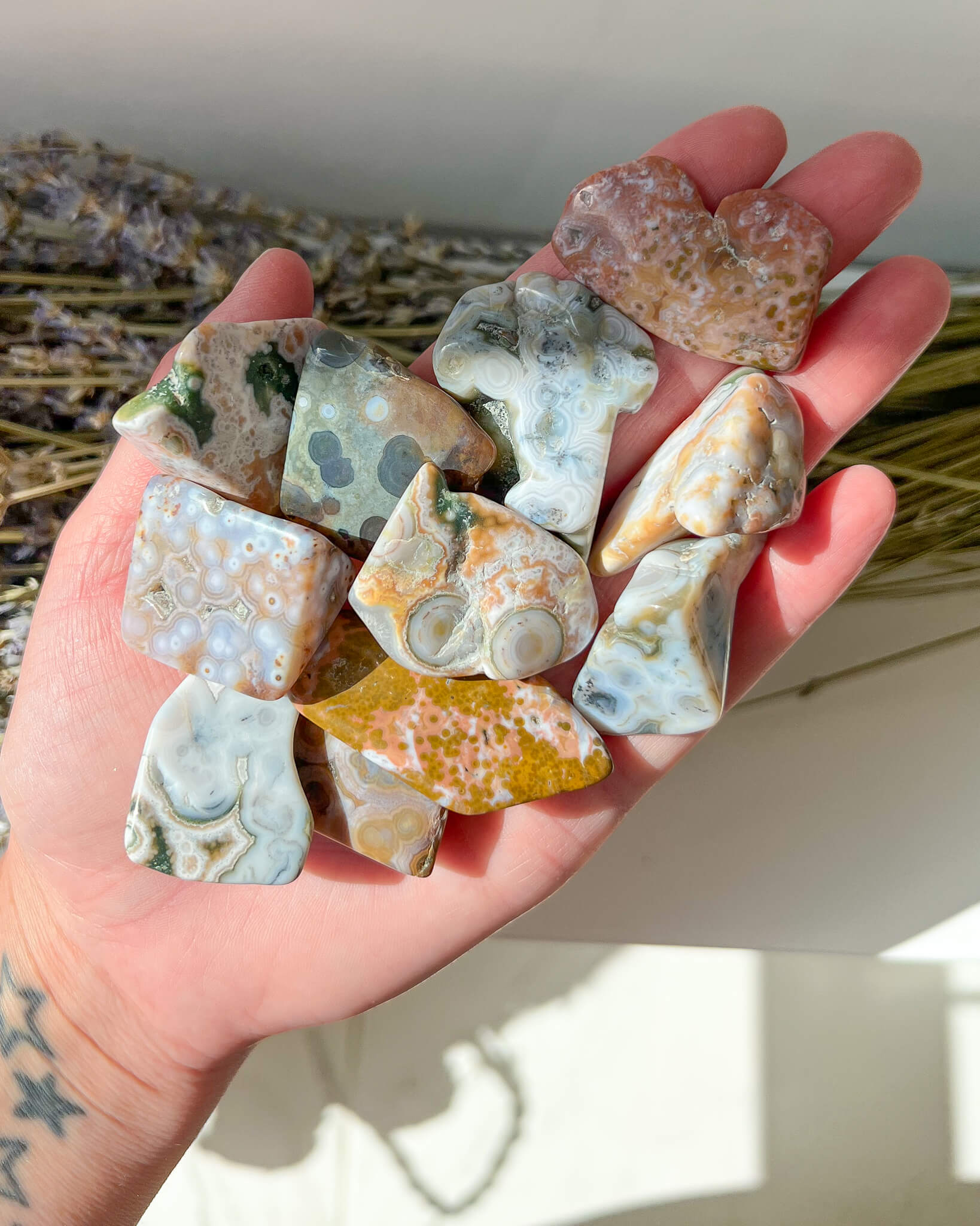 8th Vein Ocean Jasper Tumble Stone Healing Crystal