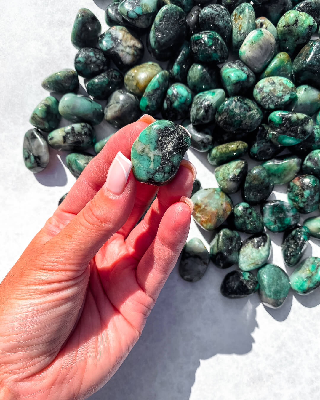 Emerald Tumble Stone Healing Crystal