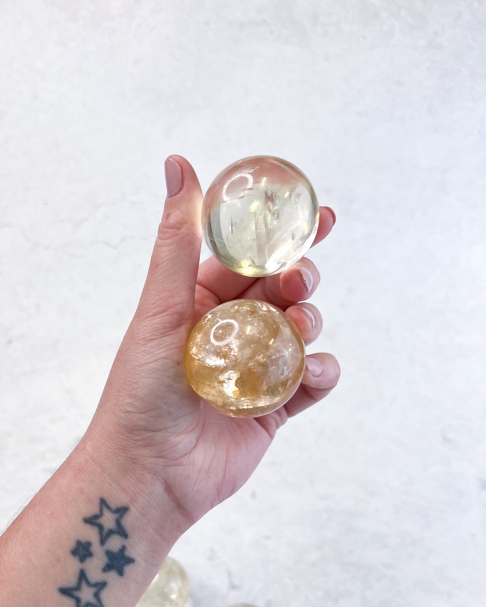Optical Honey Calcite Sphere Healing Crystal