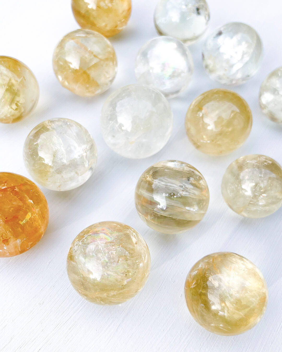 Optical Honey Calcite Sphere Healing Crystal