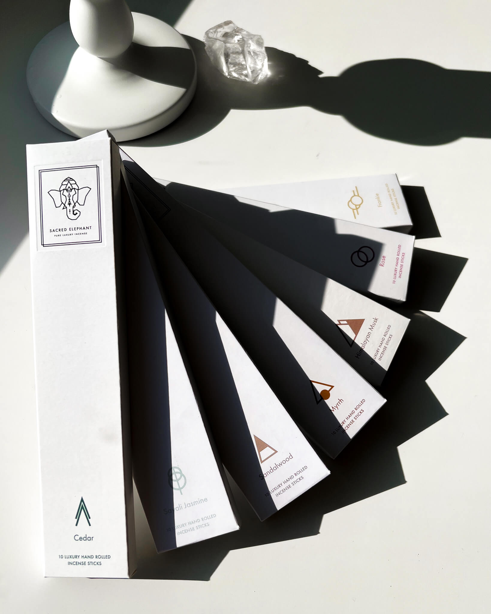 Sacred Elephant Luxury Incense Sticks Healing Crystal