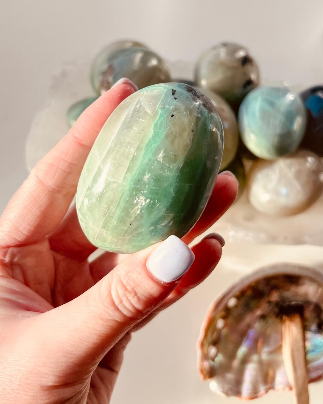 Garnierite Palm Stone Healing Crystal