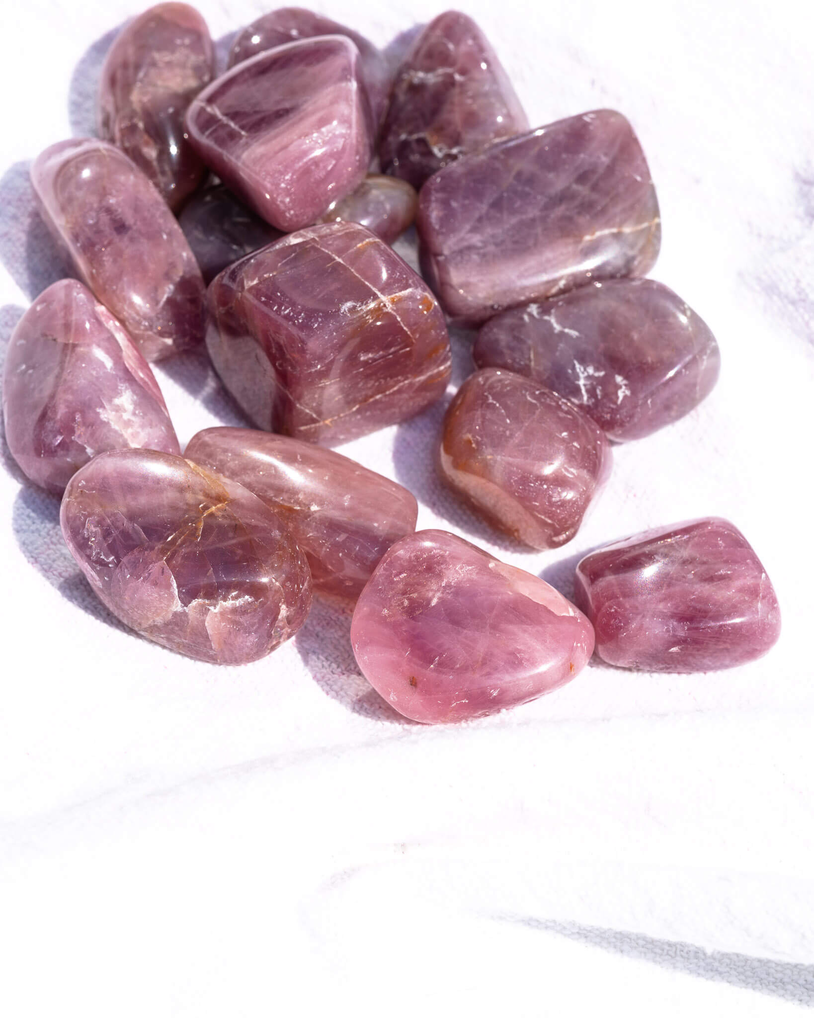 Lavender Rose Quartz Tumble Healing Crystal