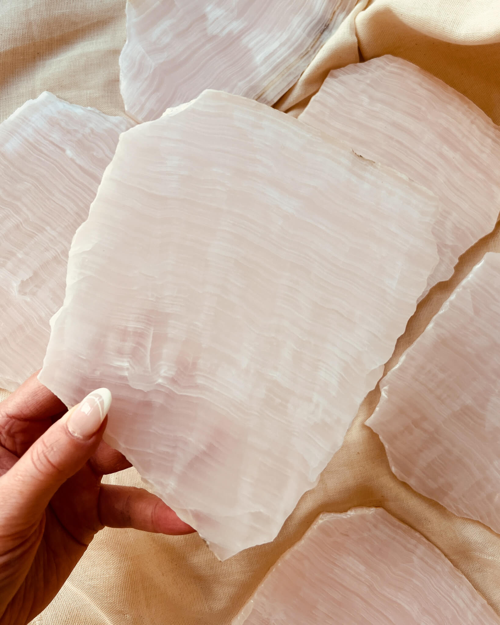 Mangano Calcite Slab Healing Crystal