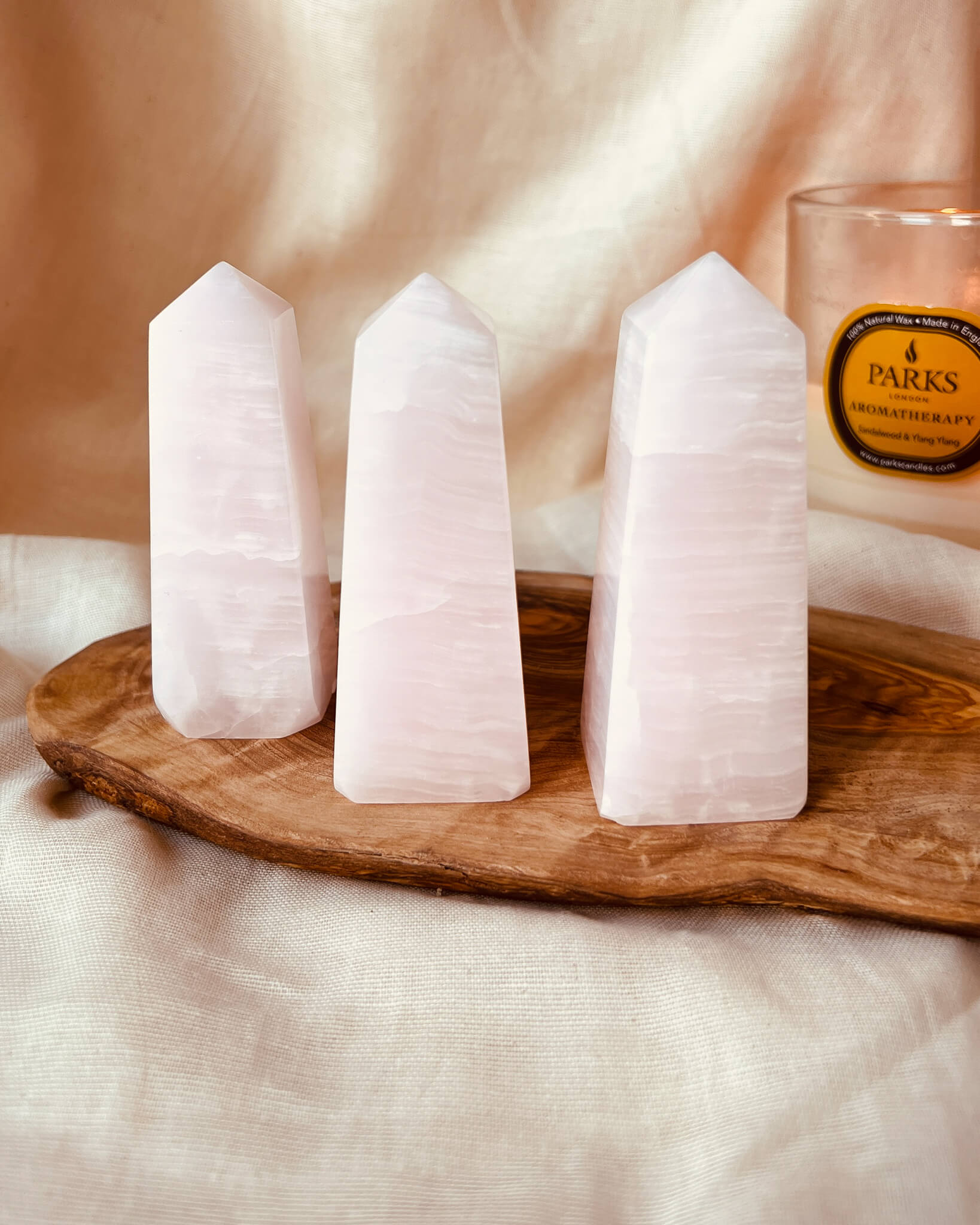 Mangano Calcite Tower Healing Crystal