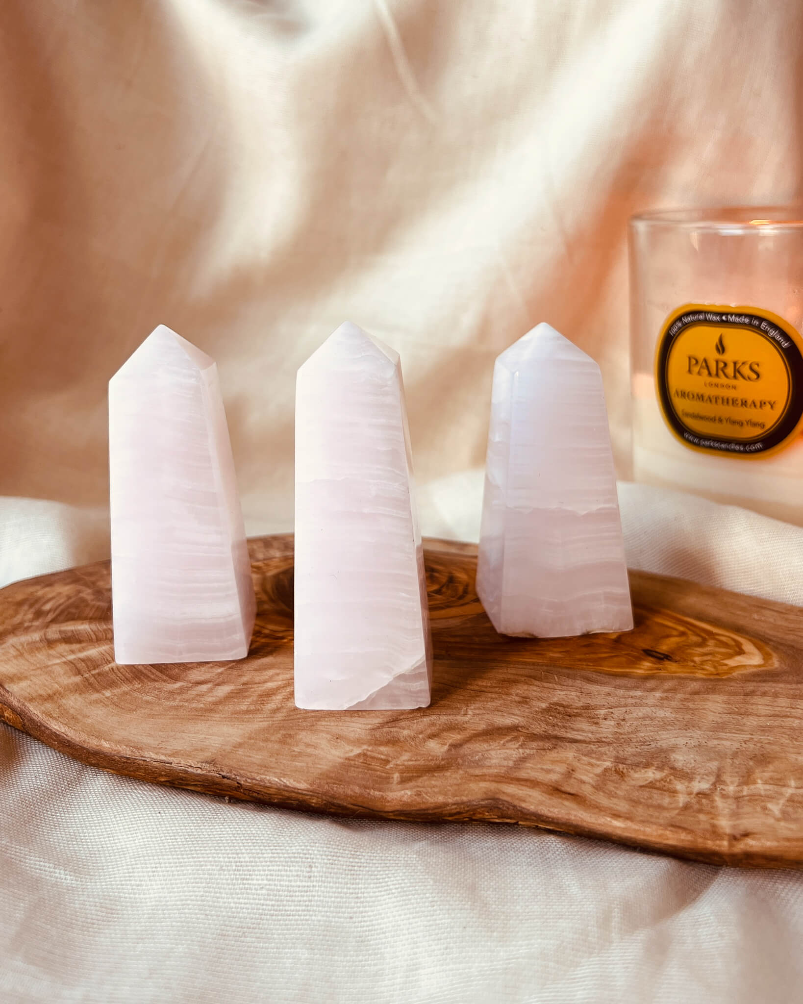 Mangano Calcite Tower Healing Crystal