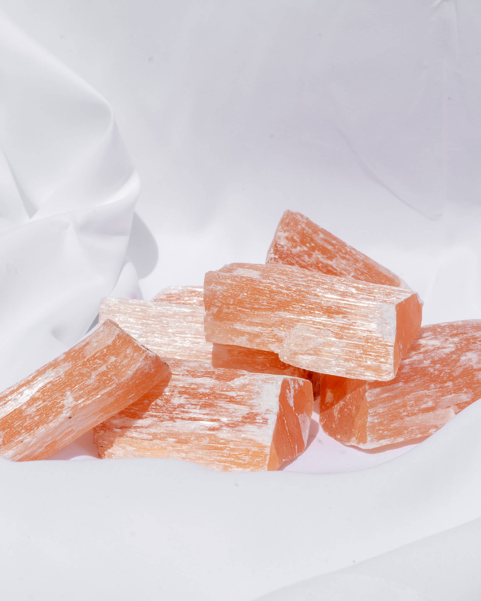 Peach Selenite Stick Healing Crystal