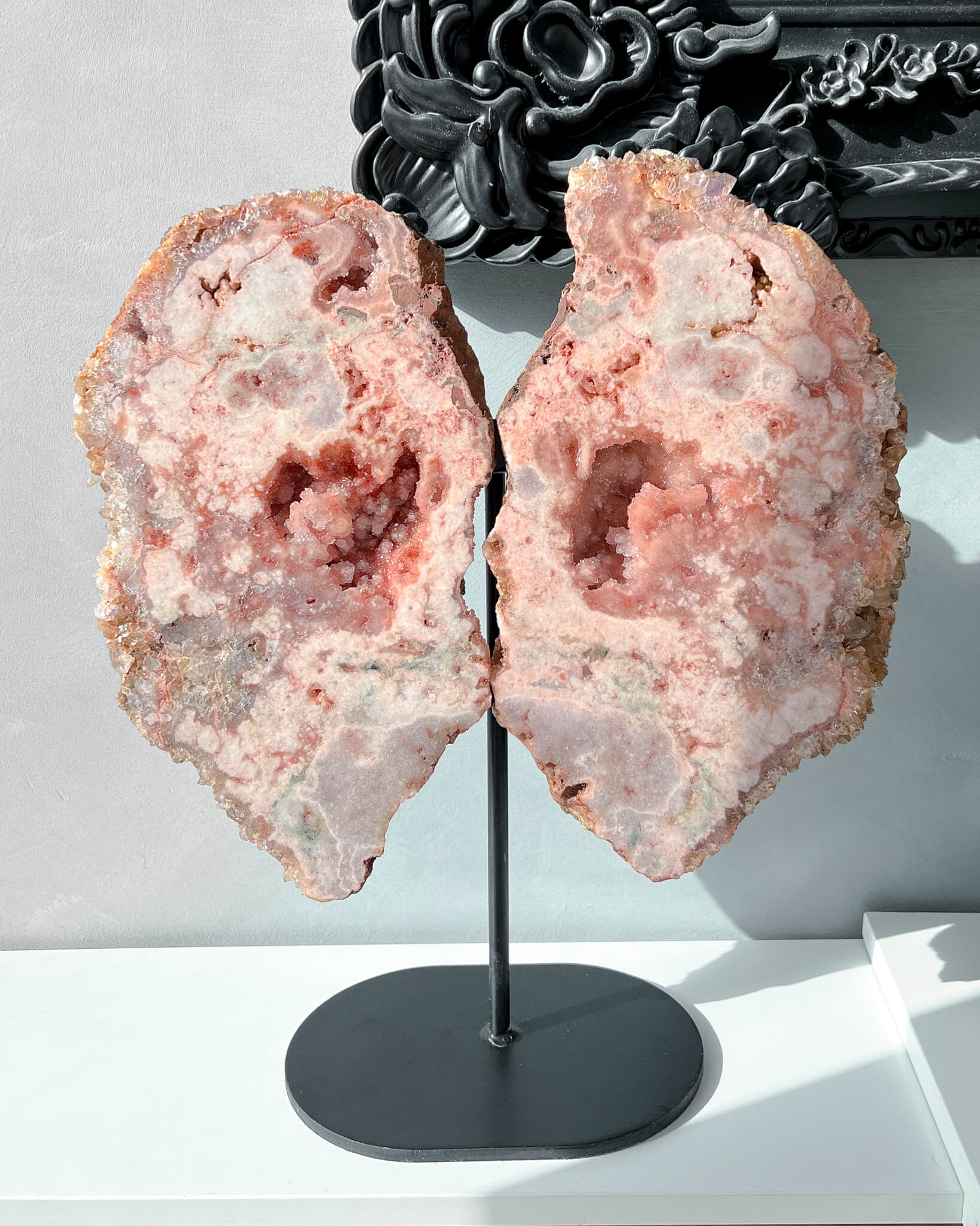 Pink Amethyst Wings on Stand Healing Crystal