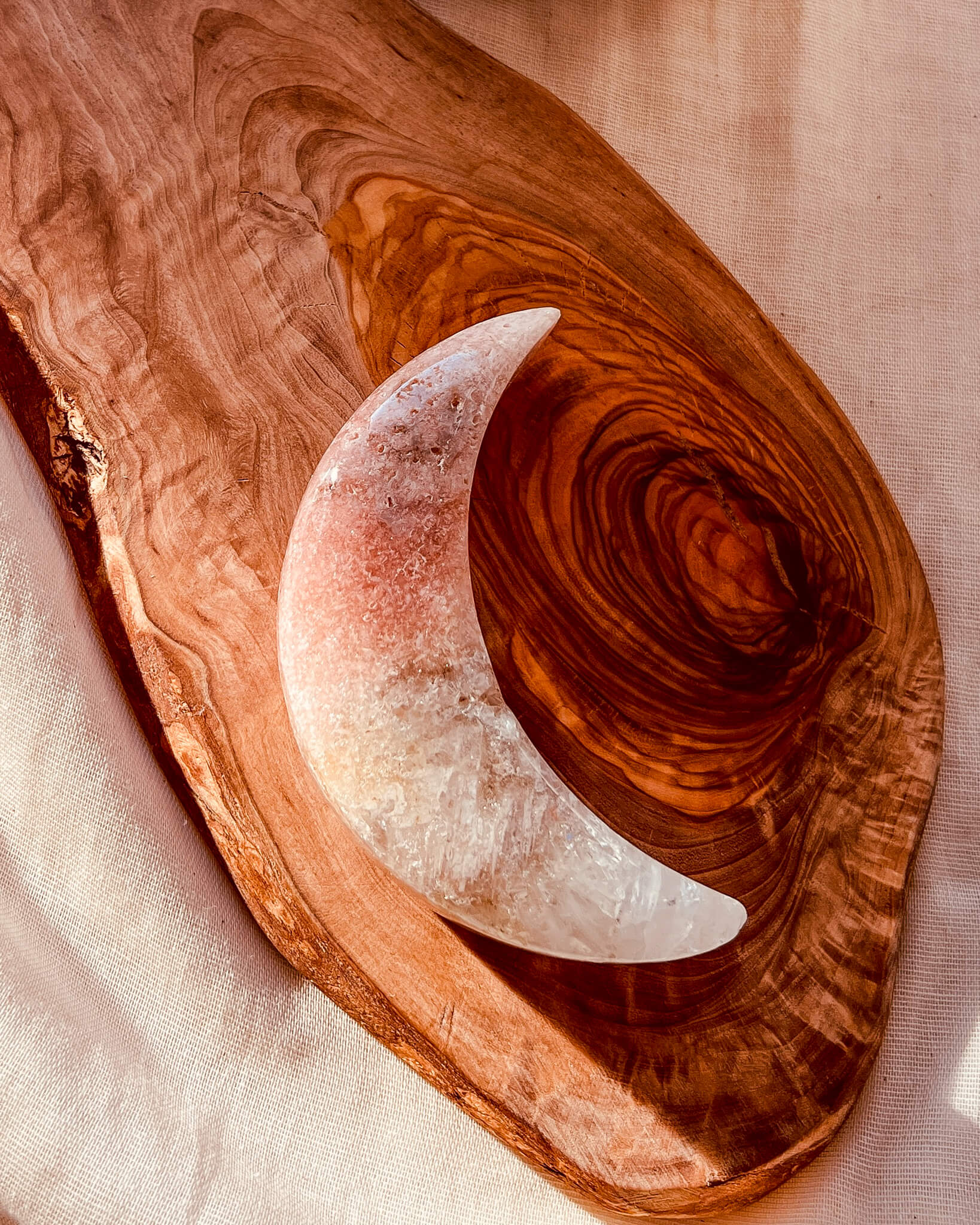 Pink Amethyst Moon Healing Crystal