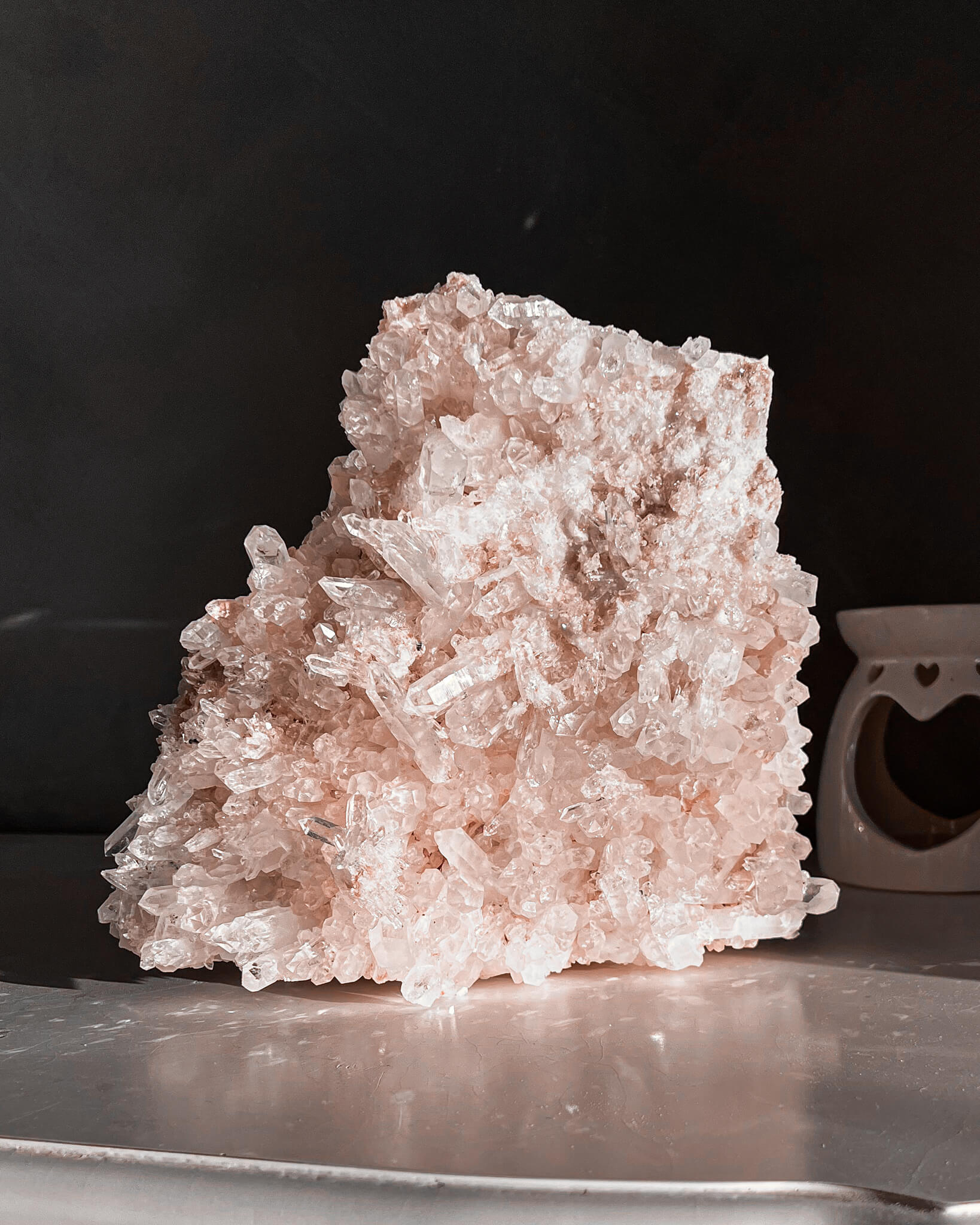 Sacred Pink Lemurian Cluster Healing Crystal