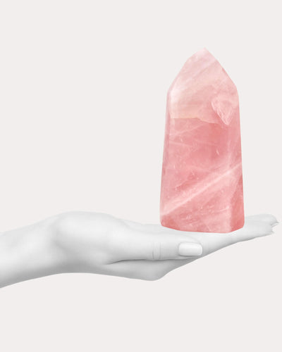 Candy Floss Rose Quartz Tower - 56