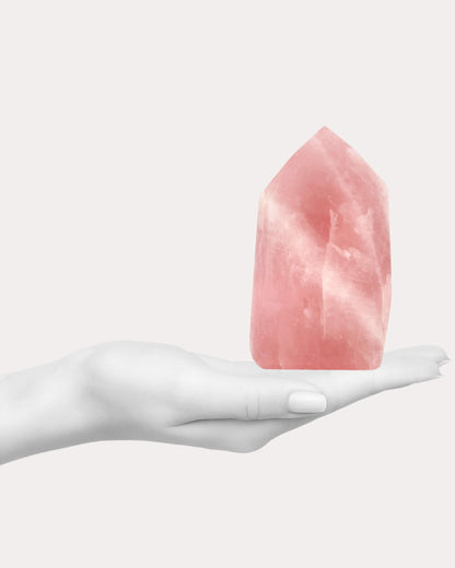 Candy Floss Rose Quartz Tower - 130