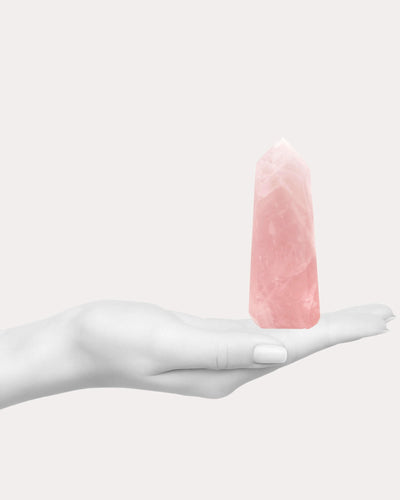 Candy Floss Rose Quartz Tower - 27A
