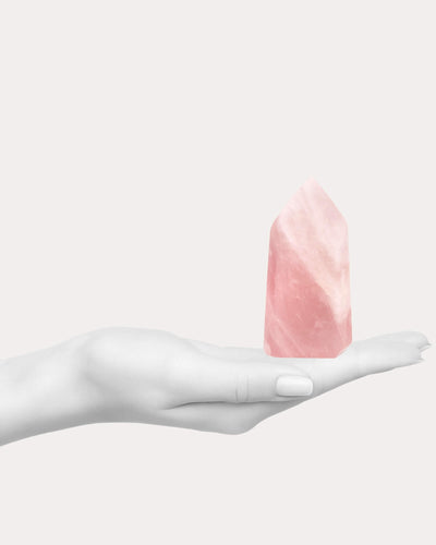 Candy Floss Rose Quartz Tower - 24