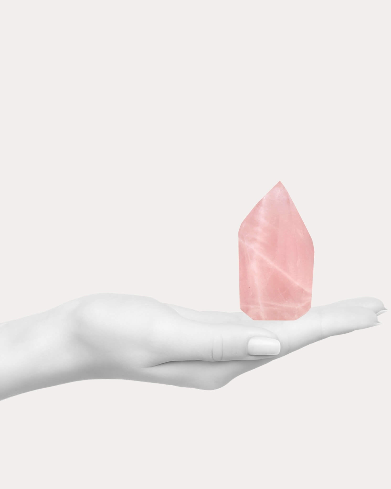 Candy Floss Rose Quartz Tower - 46