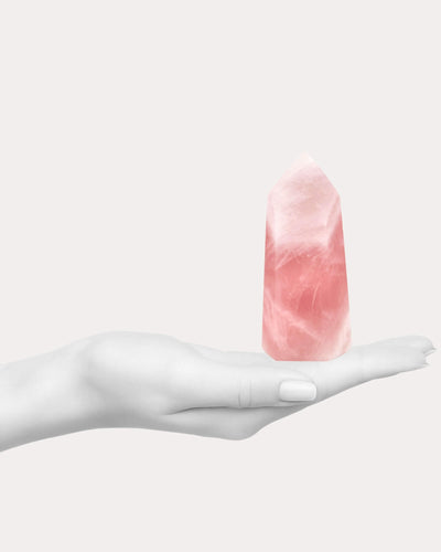 Candy Floss Rose Quartz Tower - 44